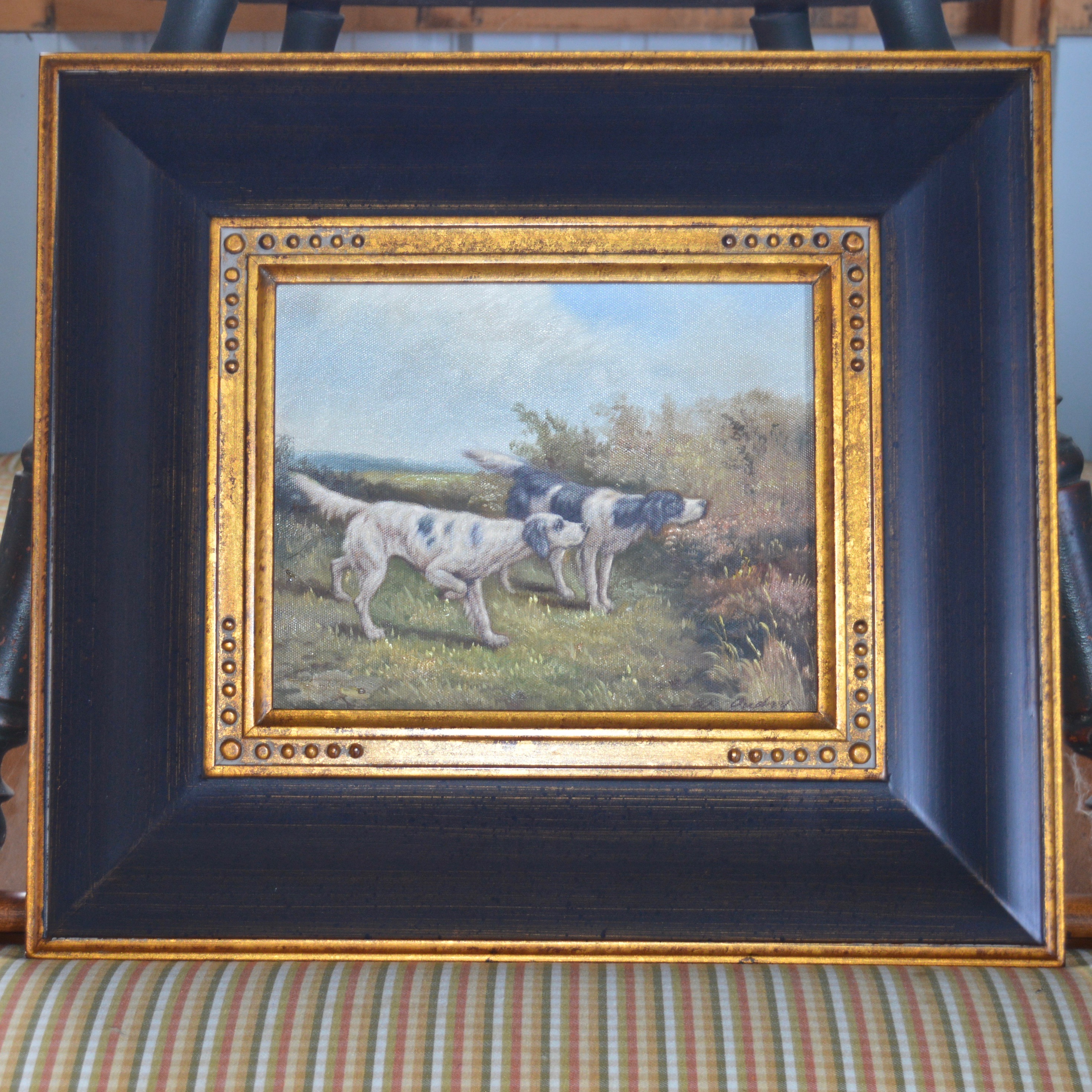 Oil Painting of Hunting Dogs by W. Oudry