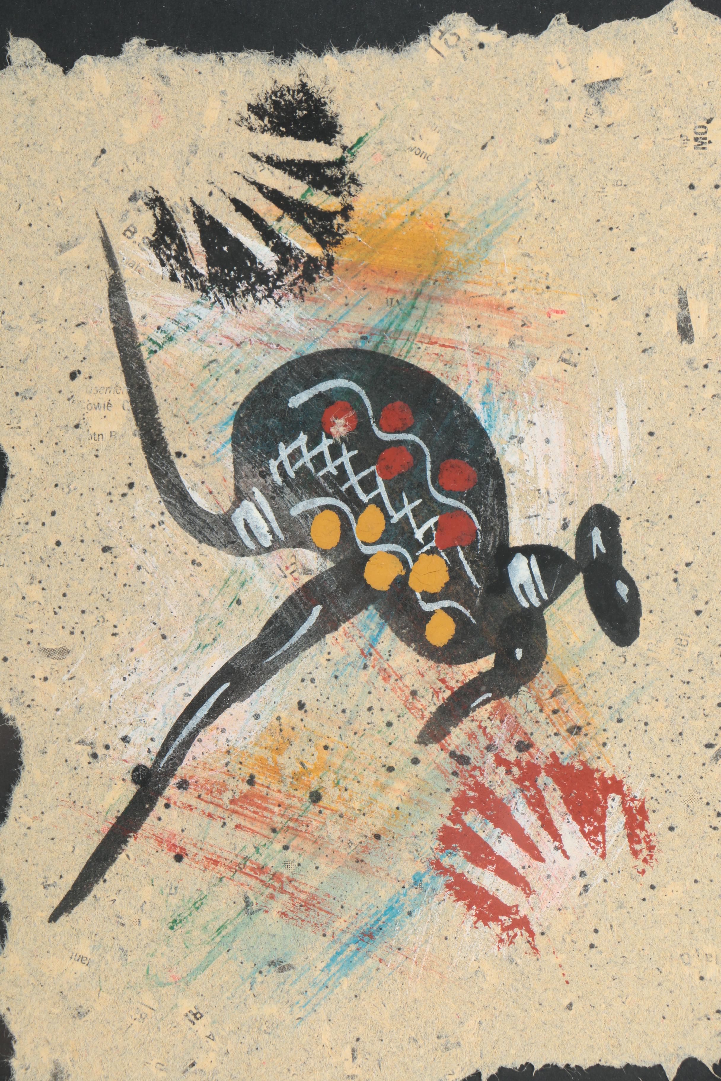 Arthur Conlon Australian Aboriginal Gouache Painting