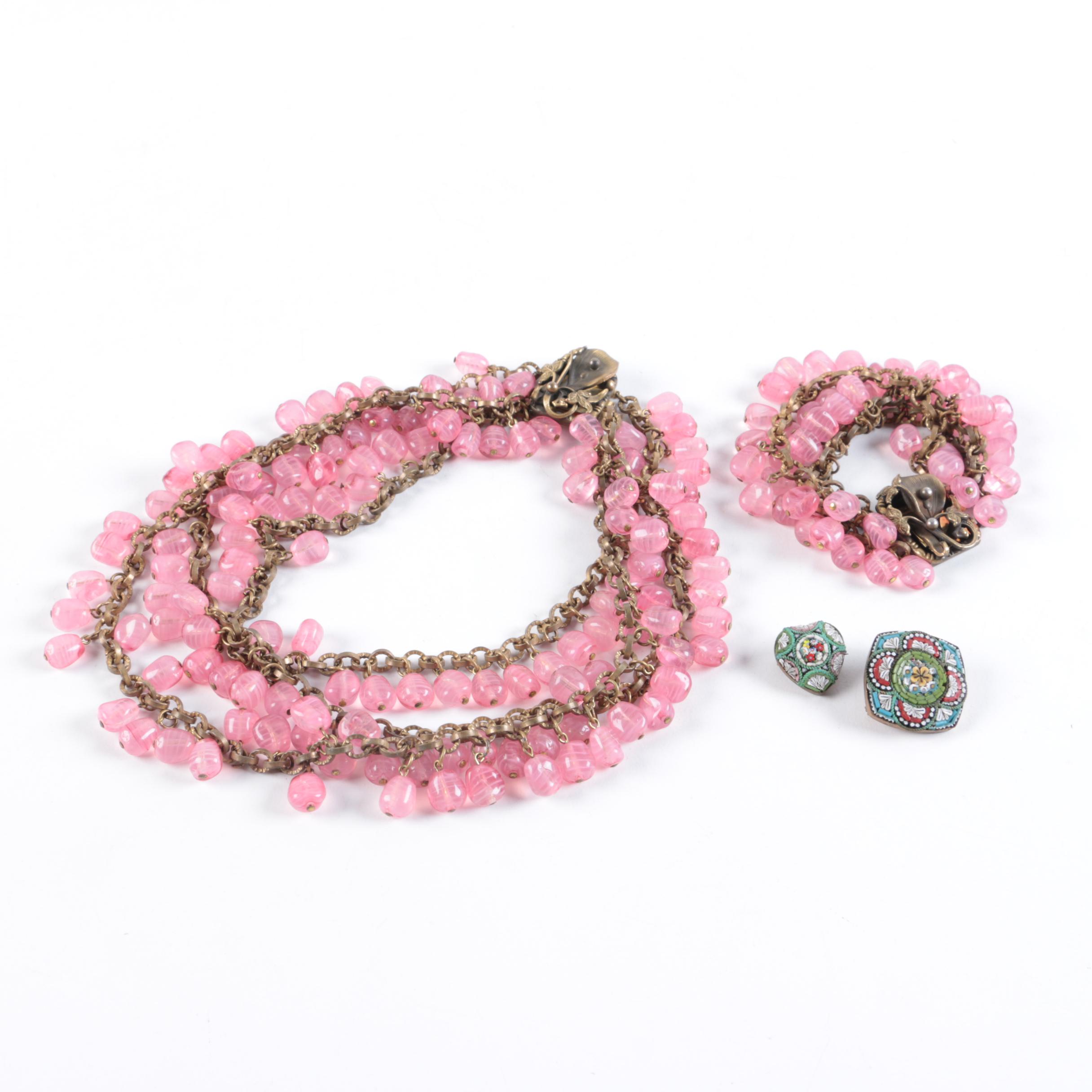 Vintage Jewelry Including Micro Mosaic Brooches