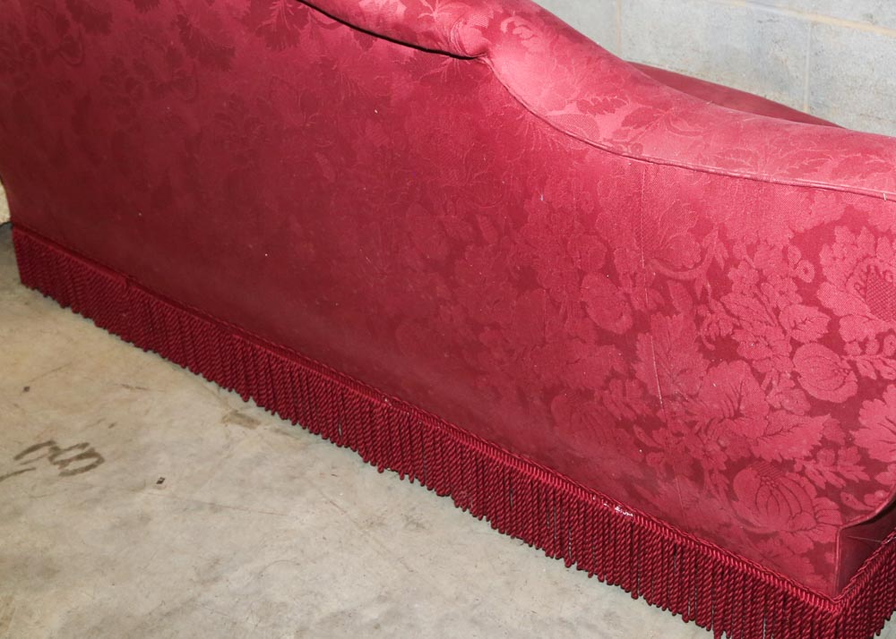 Victorian Upholstered Camelback Sofa