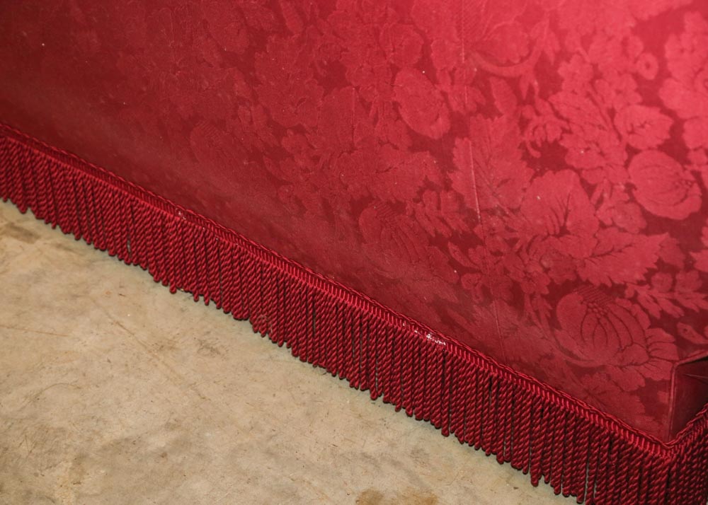 Victorian Upholstered Camelback Sofa