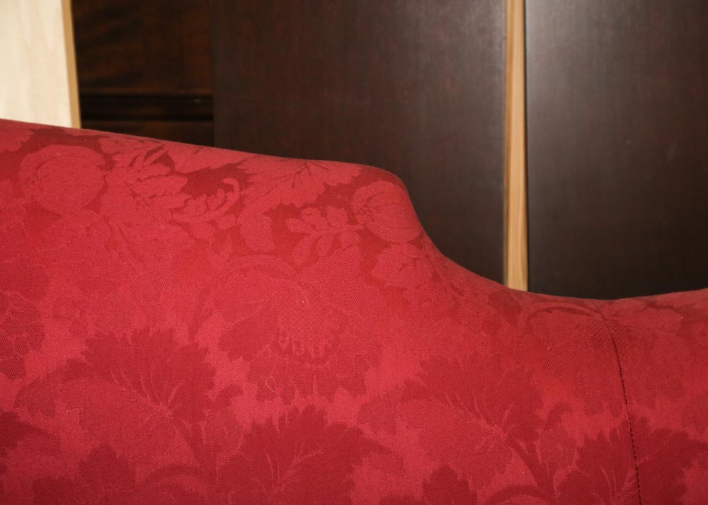 Victorian Upholstered Camelback Sofa