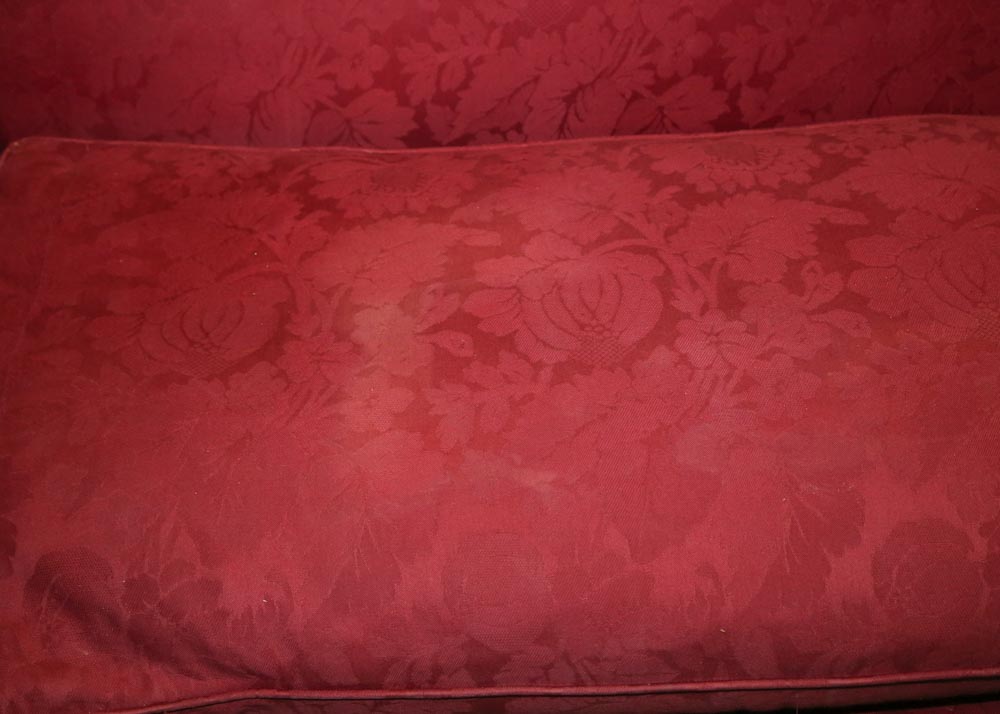 Victorian Upholstered Camelback Sofa