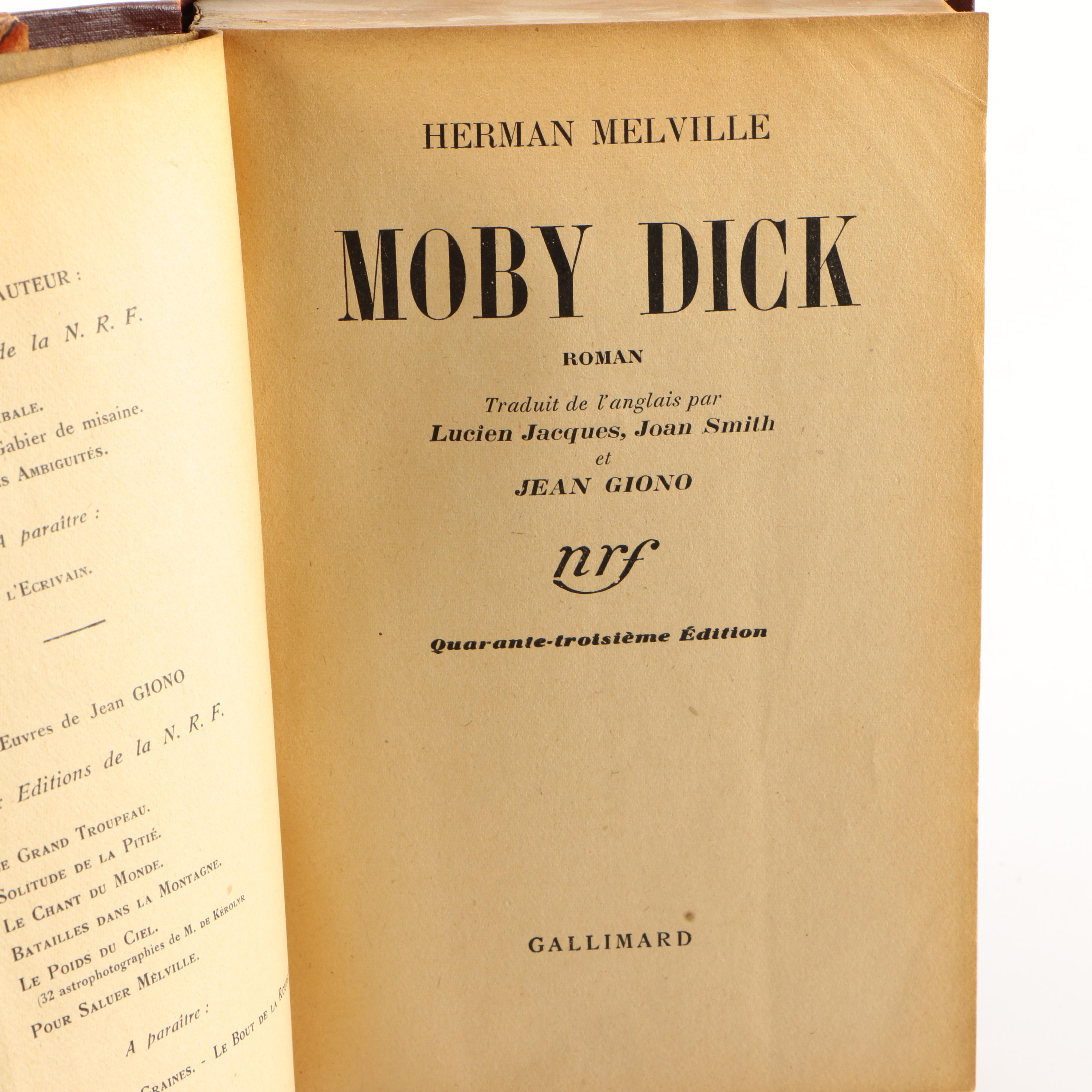1941 French-Language "Moby-Dick" by Herman Melville