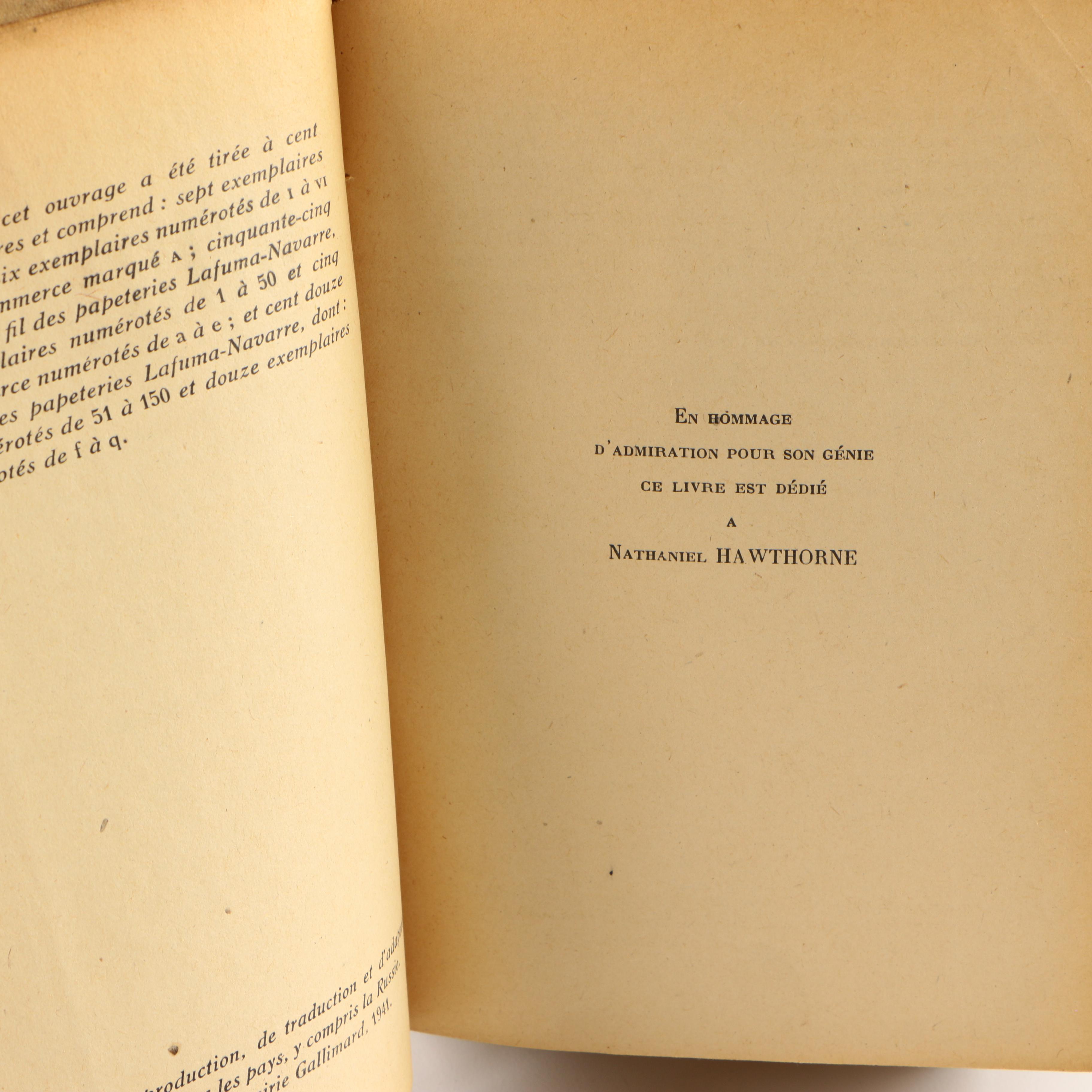 1941 French-Language "Moby-Dick" by Herman Melville
