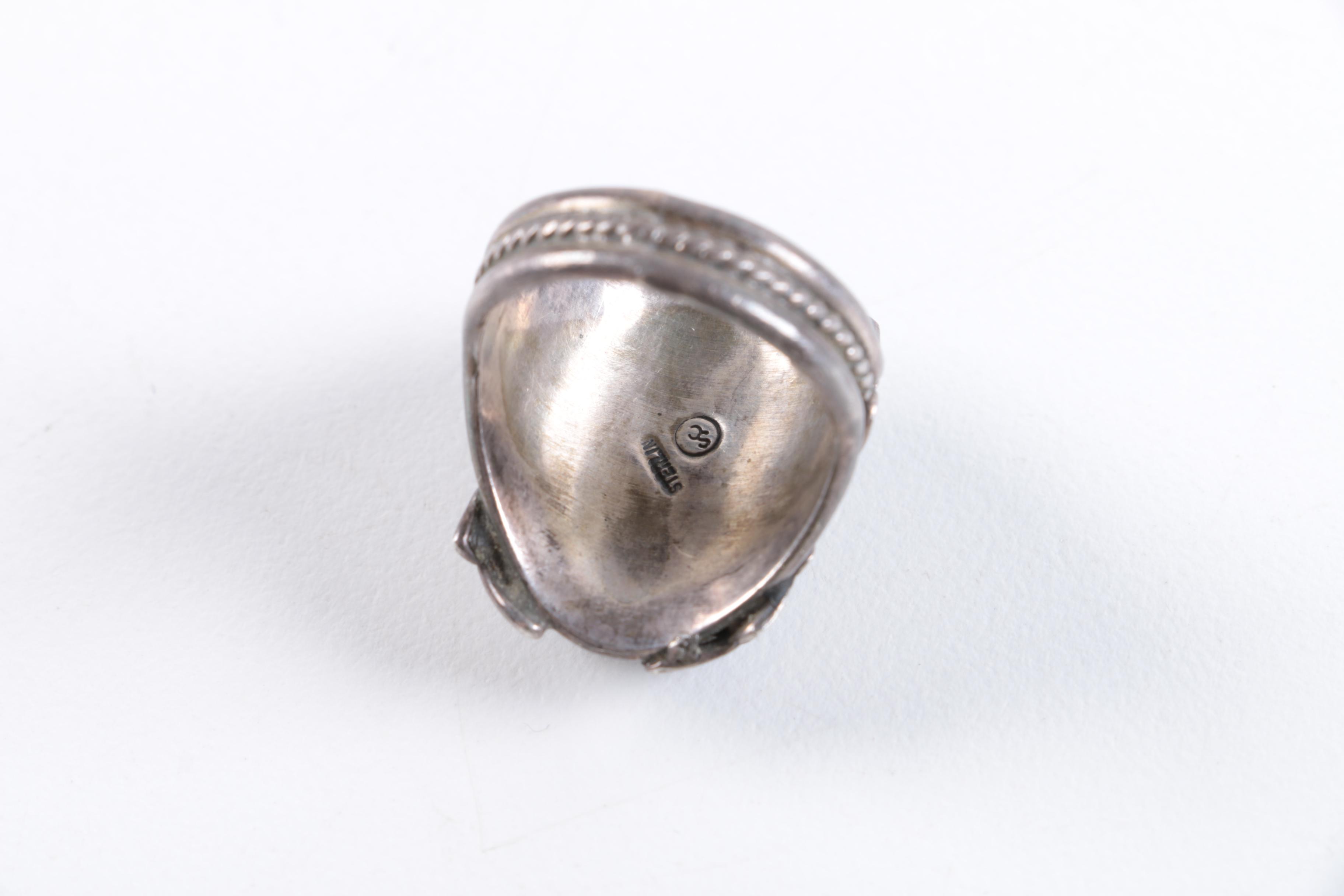 Sterling Silver Jewelry Including a Black Onyx Ring