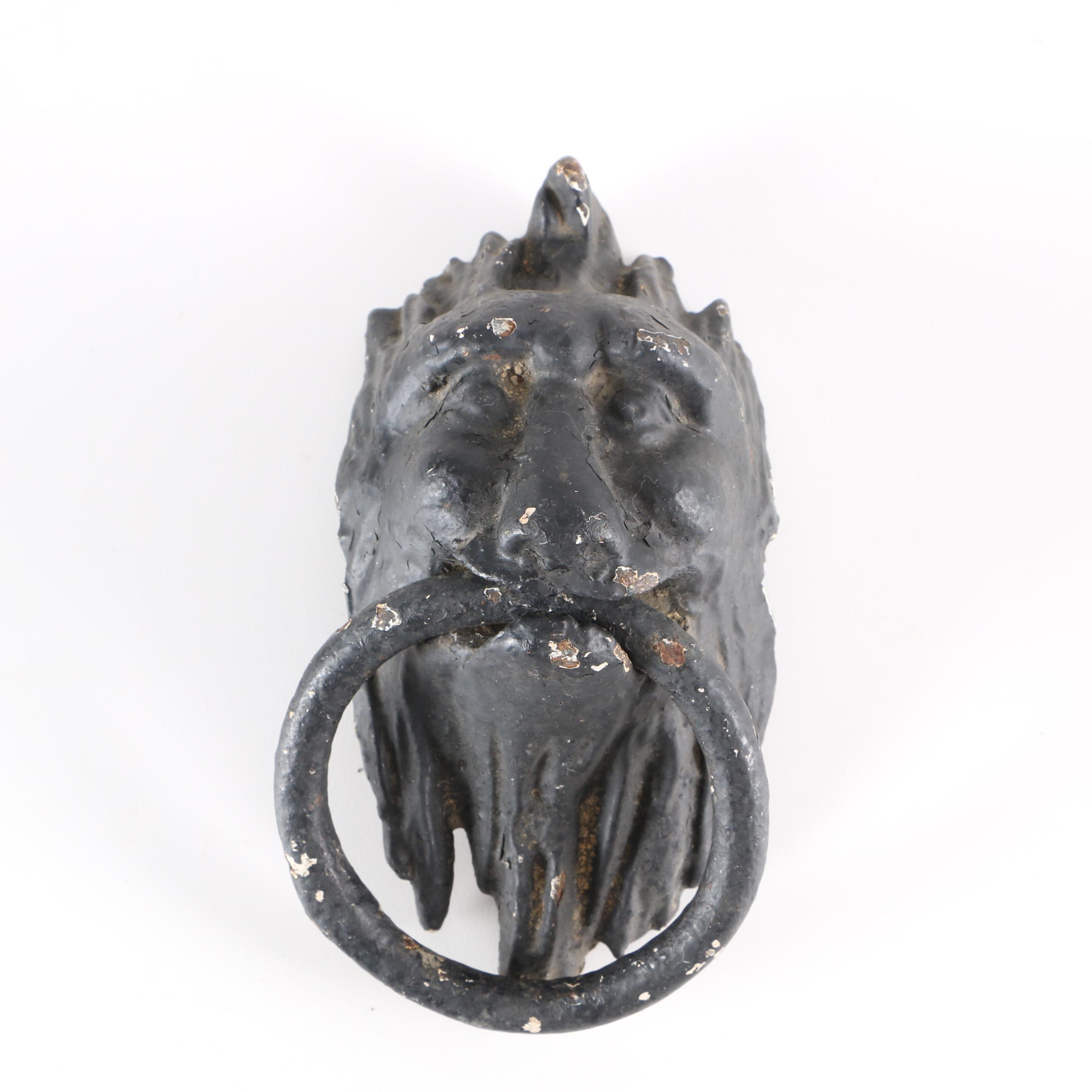 Cast Iron Lion Head Door Knocker