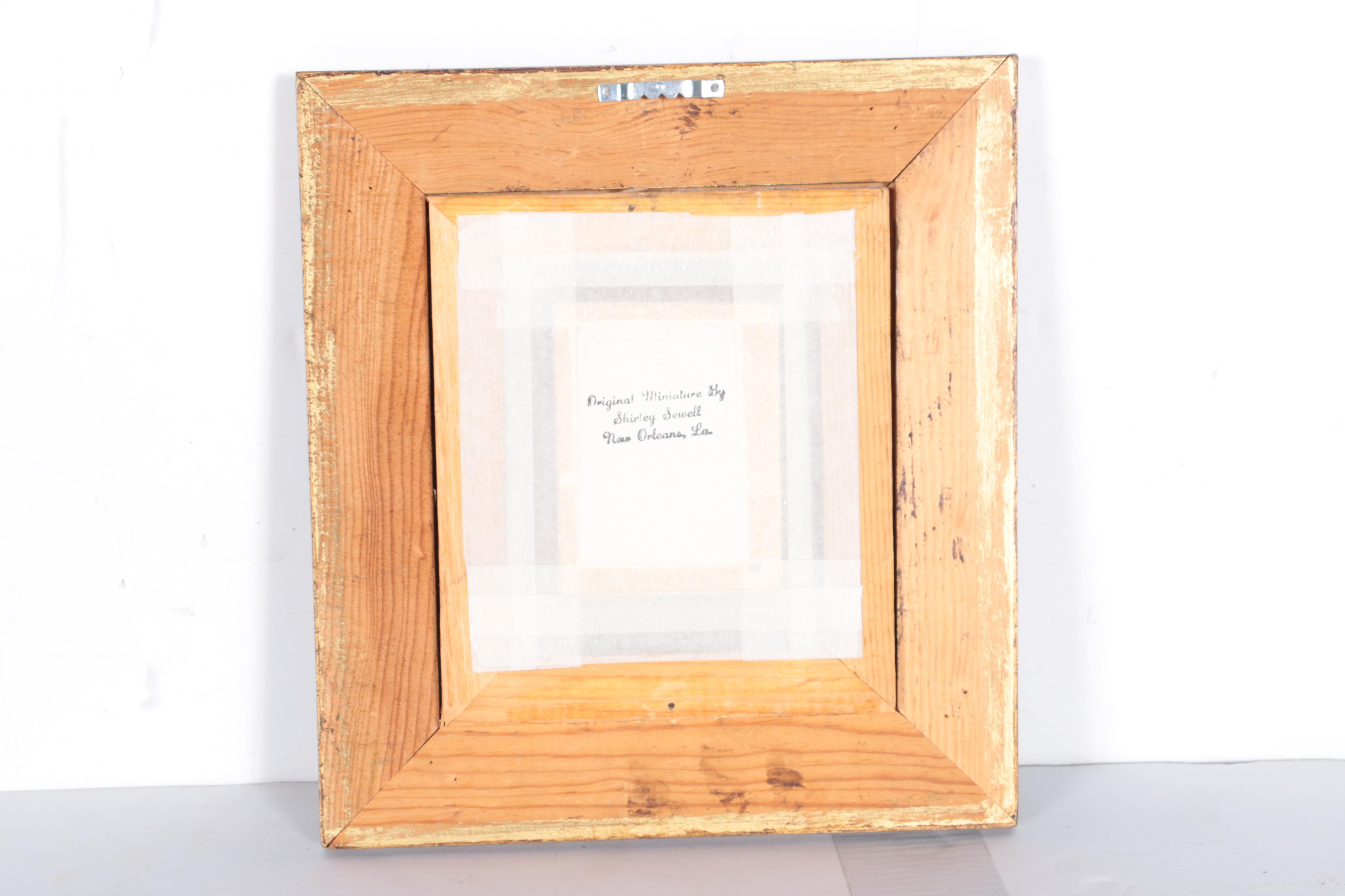 Shirley Sewell Miniature Oil Painting on Board of New Orleans
