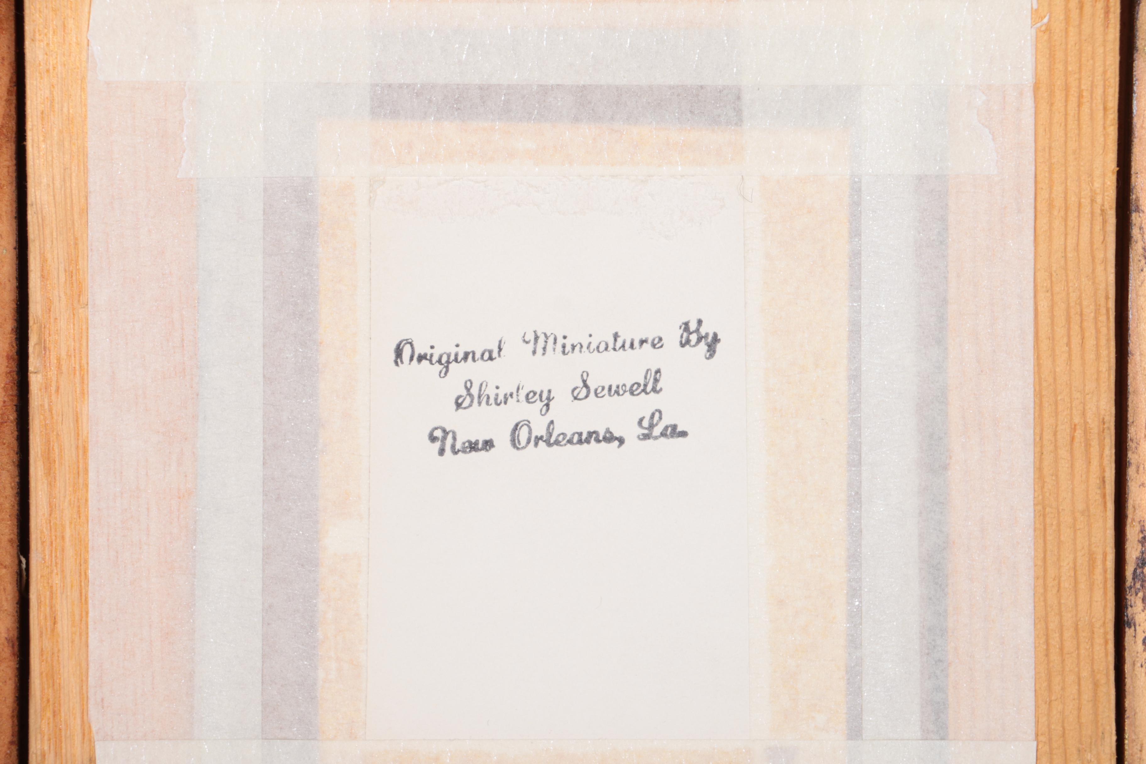 Shirley Sewell Miniature Oil Painting on Board of New Orleans