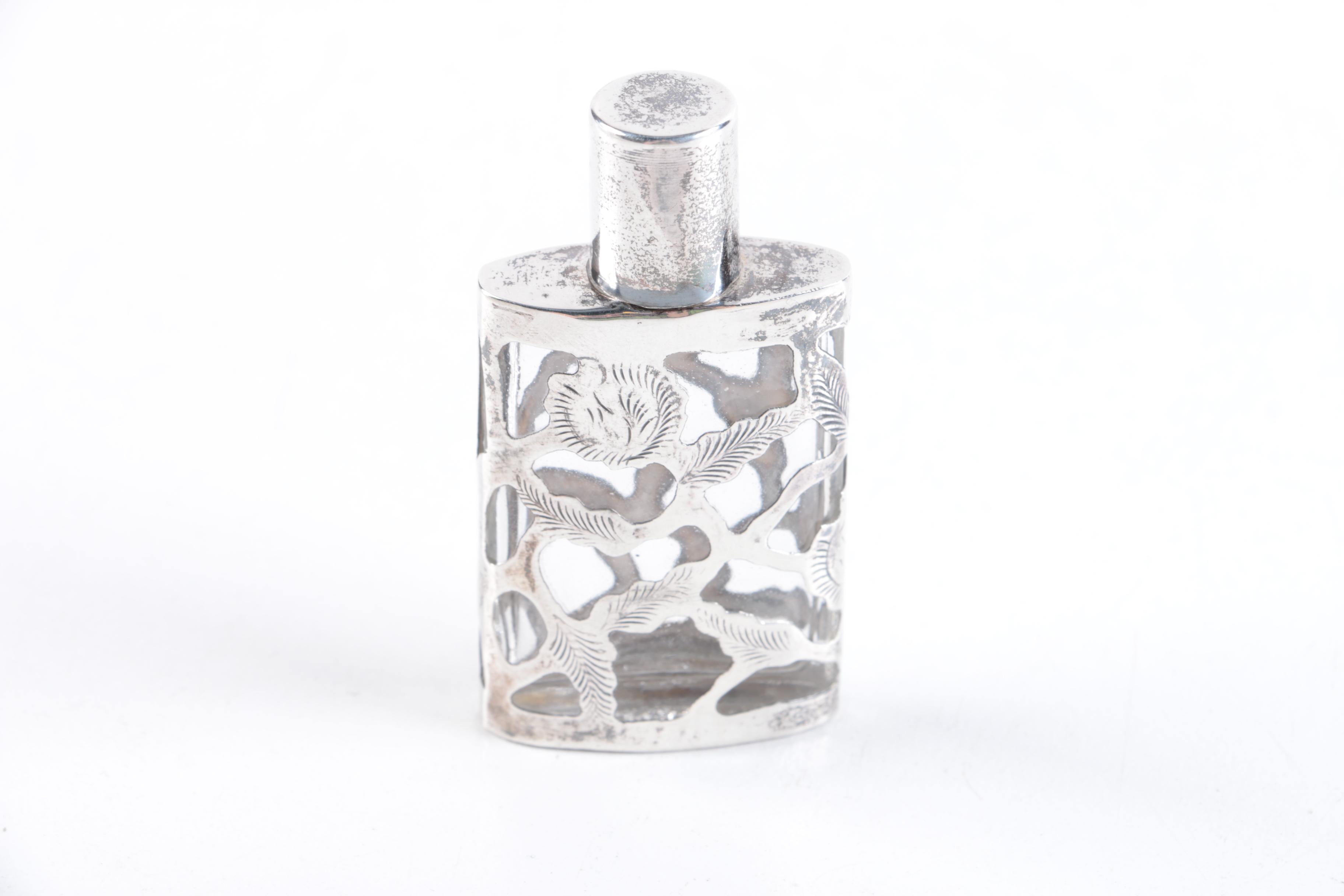 Sterling Silver Jewelry and Sterling Overlay Bottle