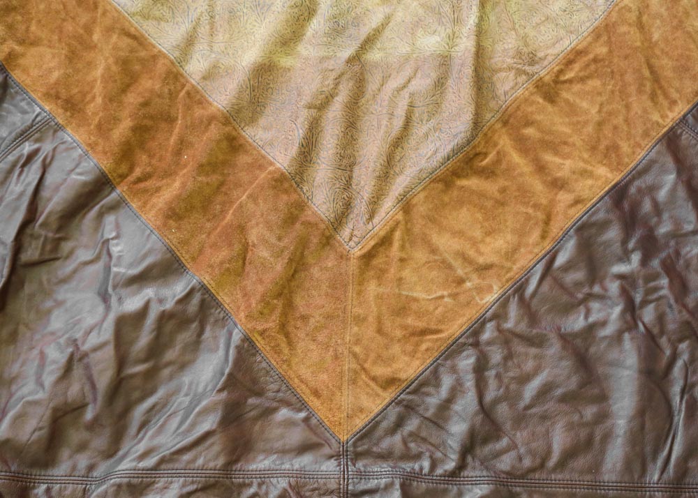 Suede and Leather Queen Duvet Cover and Shams