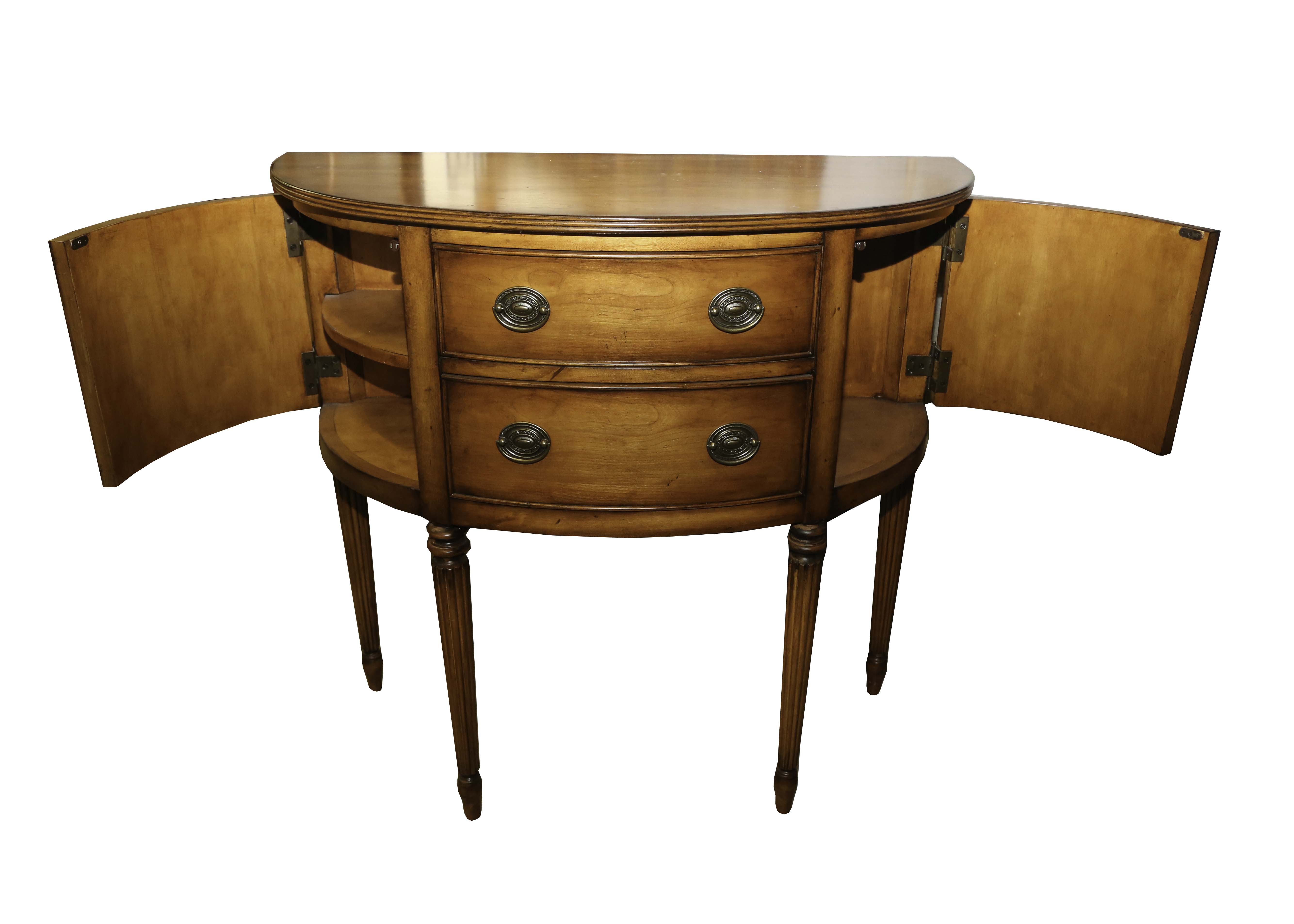 Maple Demilune Foyer Table