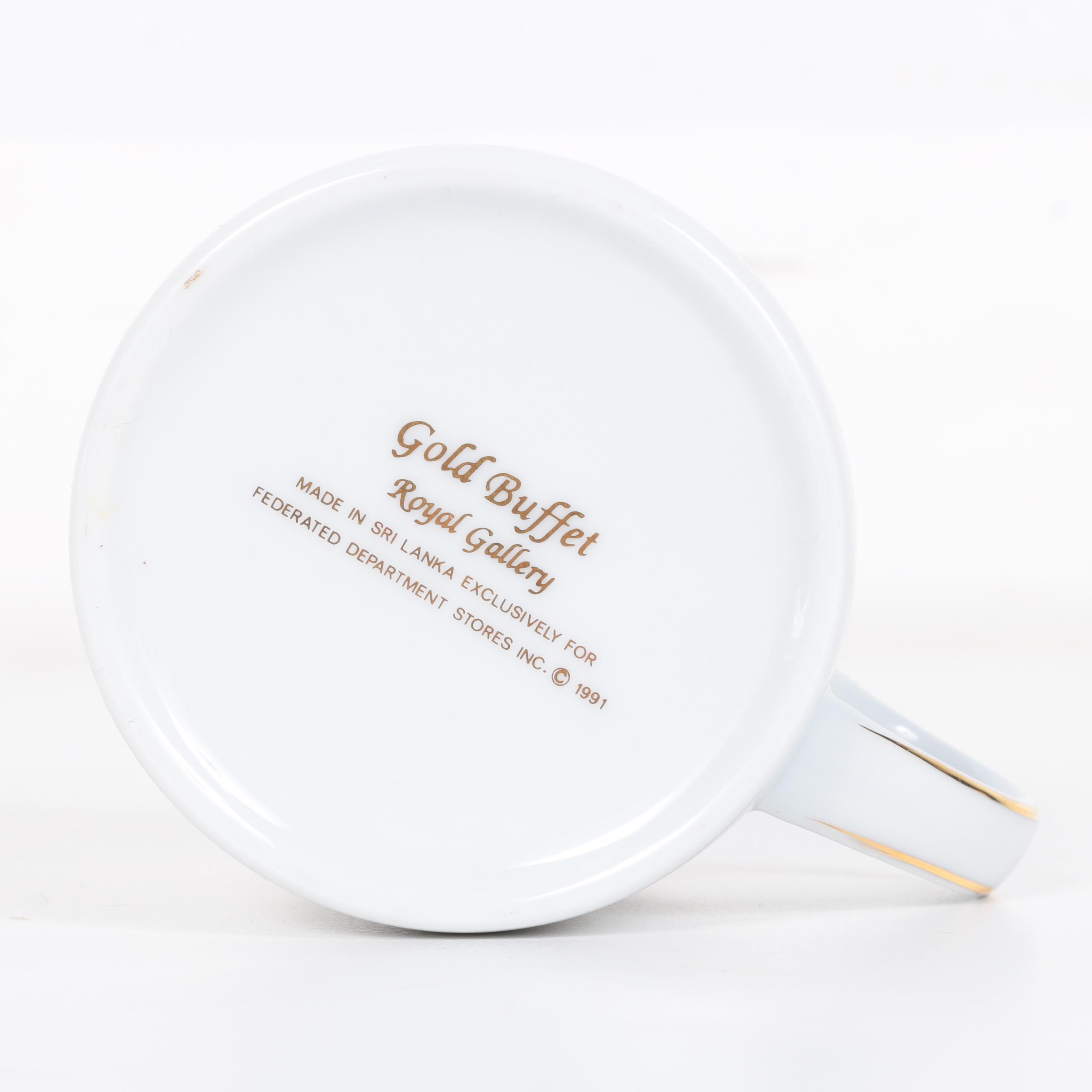 Royal Gallery China Set Featuring "Gold Buffet" Pattern