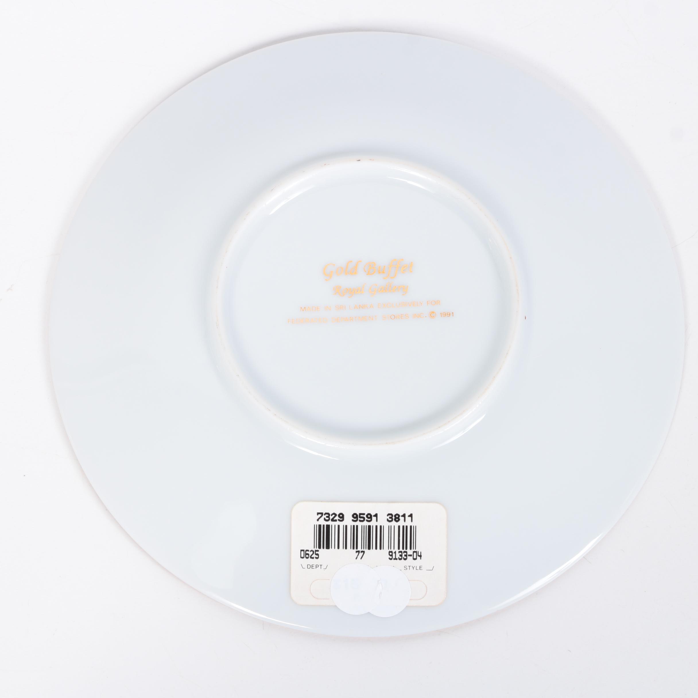 Royal Gallery China Set Featuring "Gold Buffet" Pattern