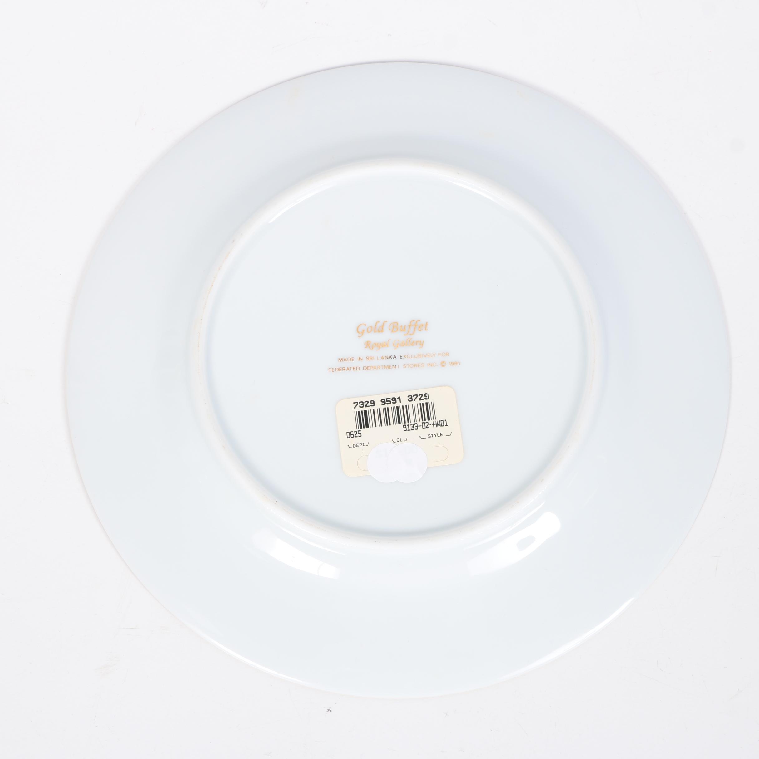 Royal Gallery China Set Featuring "Gold Buffet" Pattern