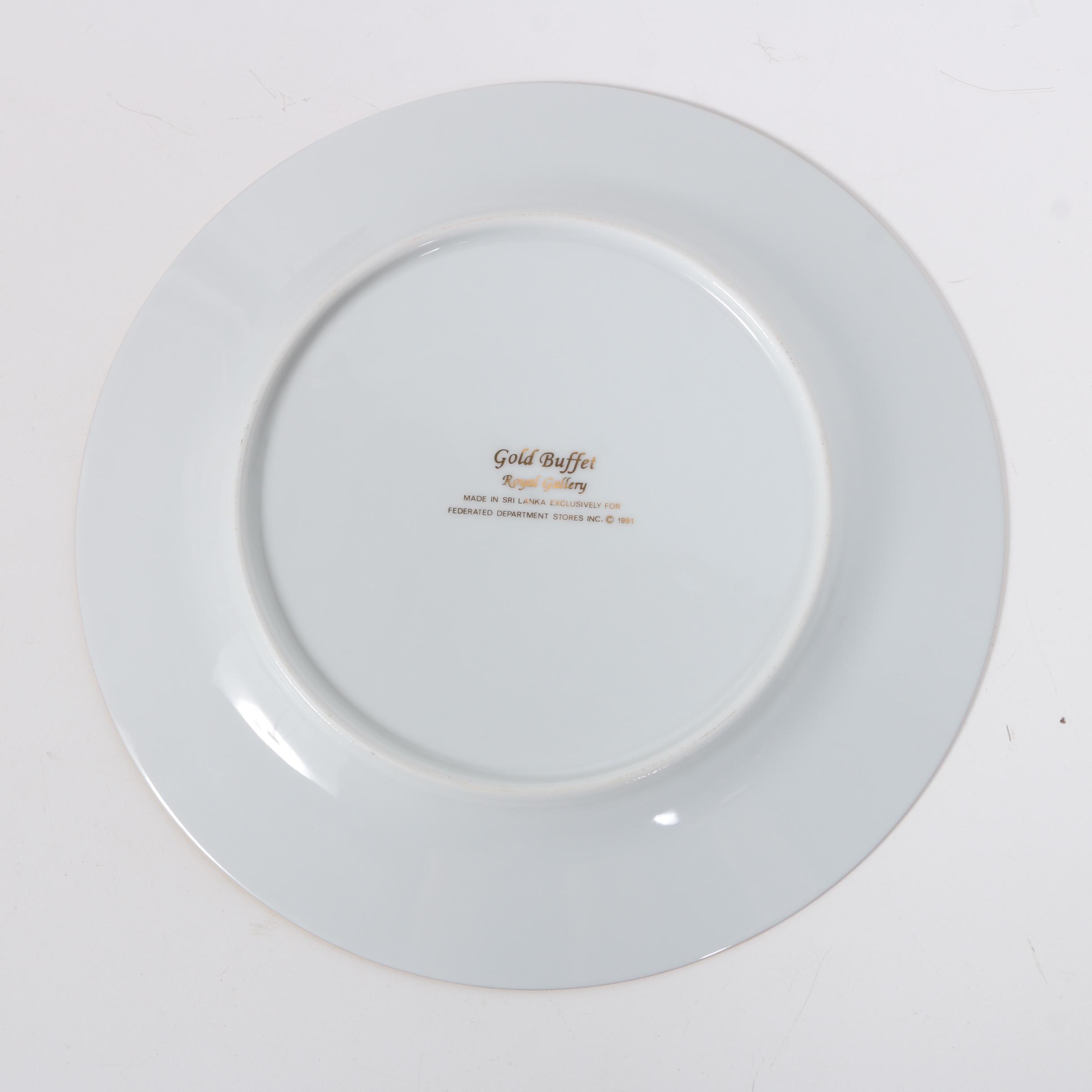 Royal Gallery China Set Featuring "Gold Buffet" Pattern
