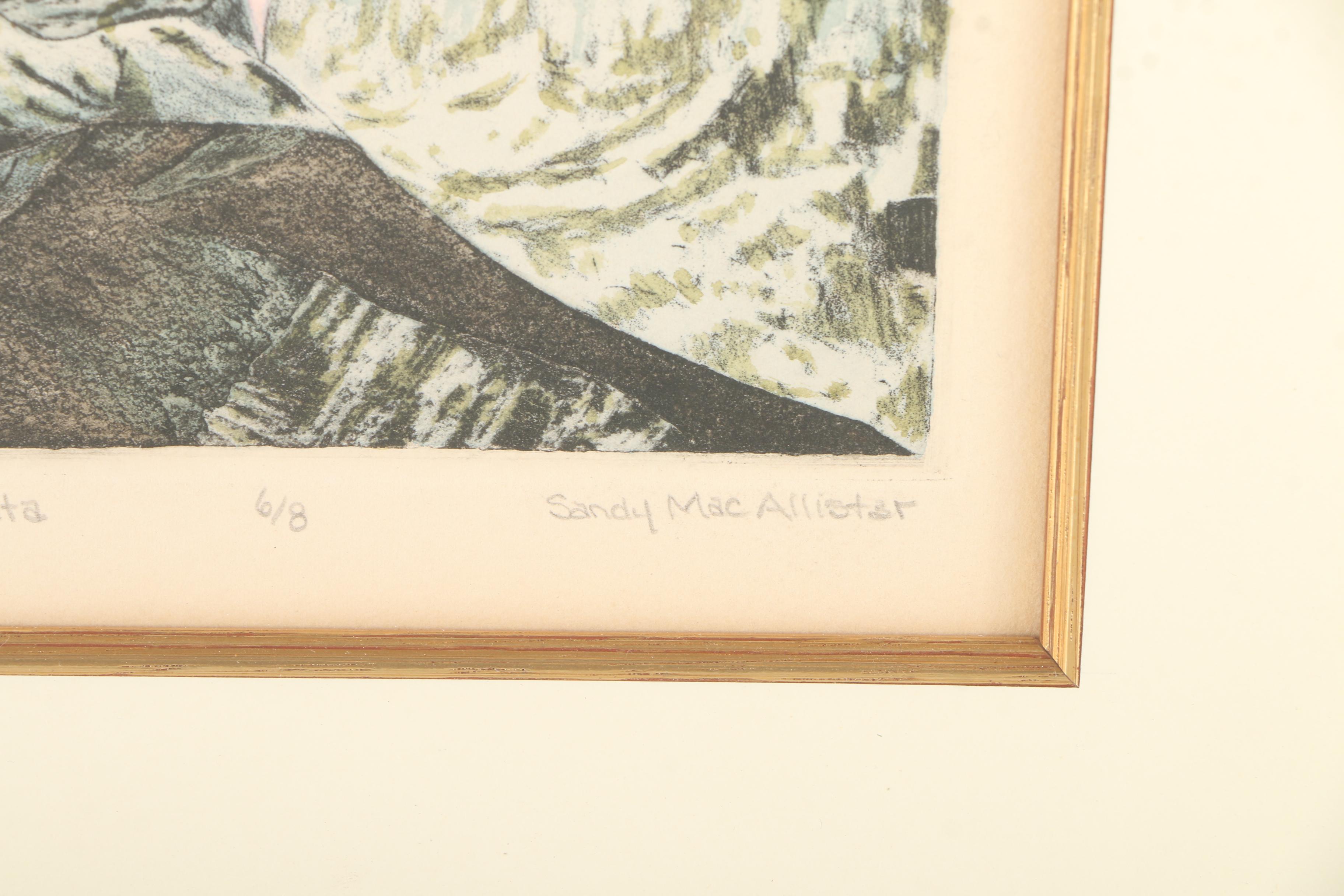 Sandy MacAllister Limited Edition Intaglio "Aechmea Fasciata"