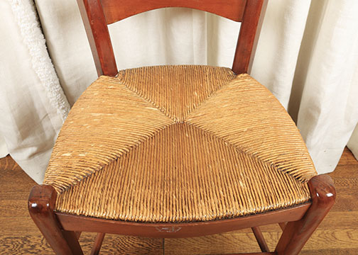 Country French Pierre Deux Cherry Ladder Back Dining Chairs