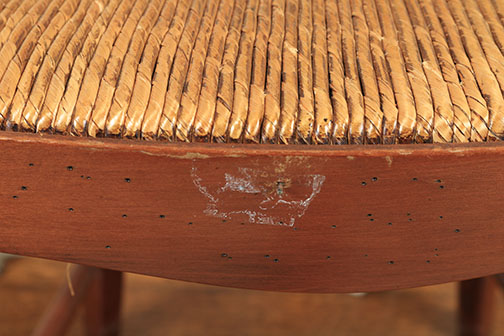 Country French Pierre Deux Cherry Ladder Back Dining Chairs