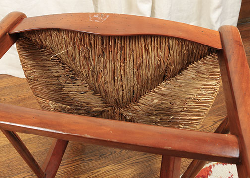 Country French Pierre Deux Cherry Ladder Back Dining Chairs