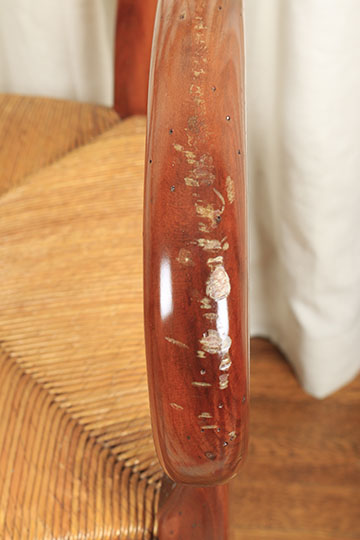 Country French Pierre Deux Cherry Ladder Back Dining Chairs