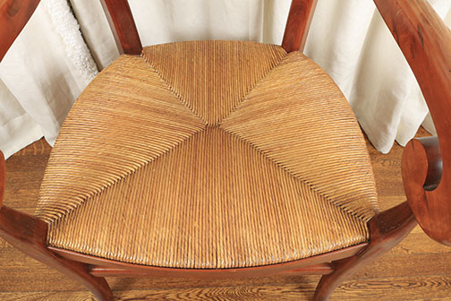 Country French Pierre Deux Cherry Ladder Back Dining Chairs