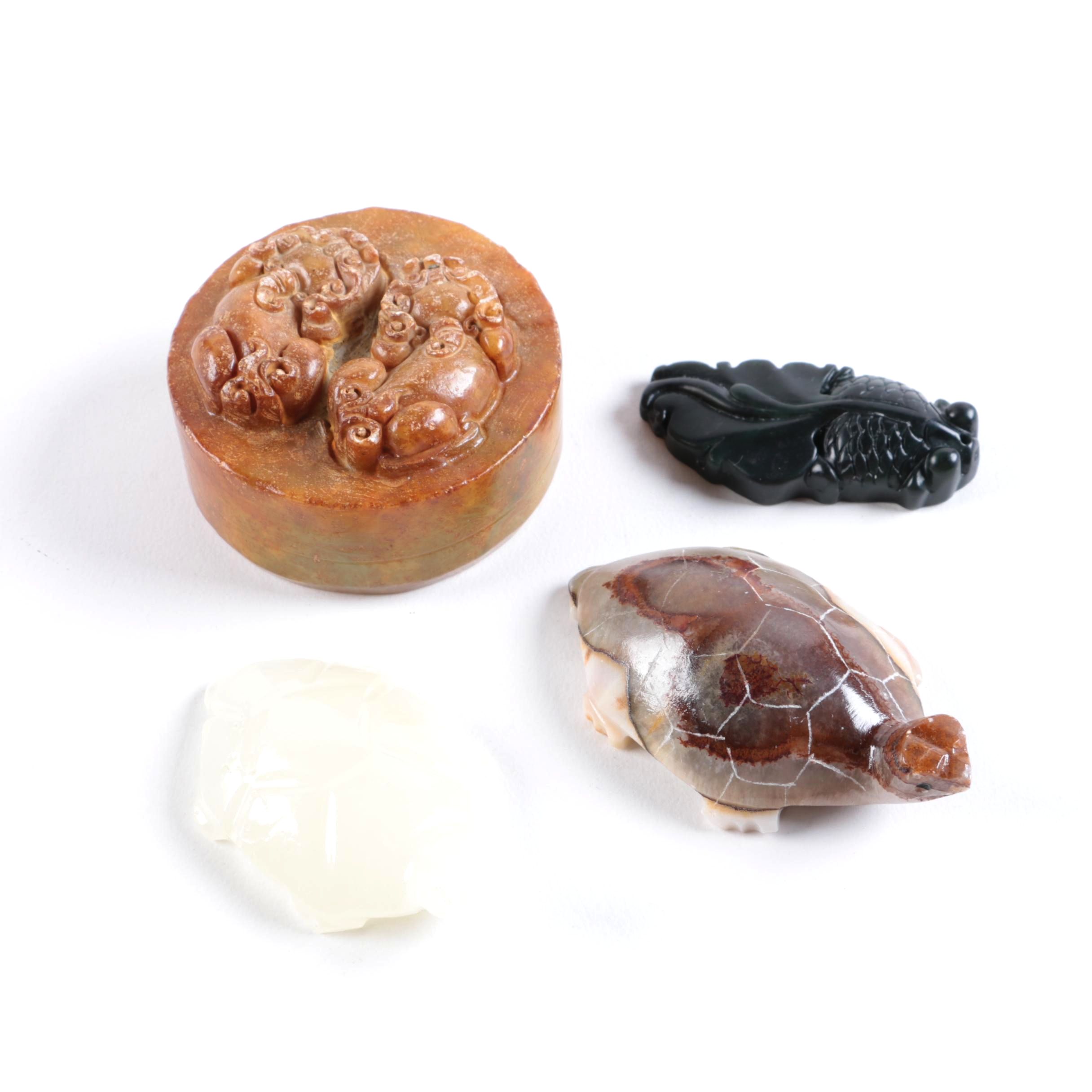 Asian Themed Carved Stones