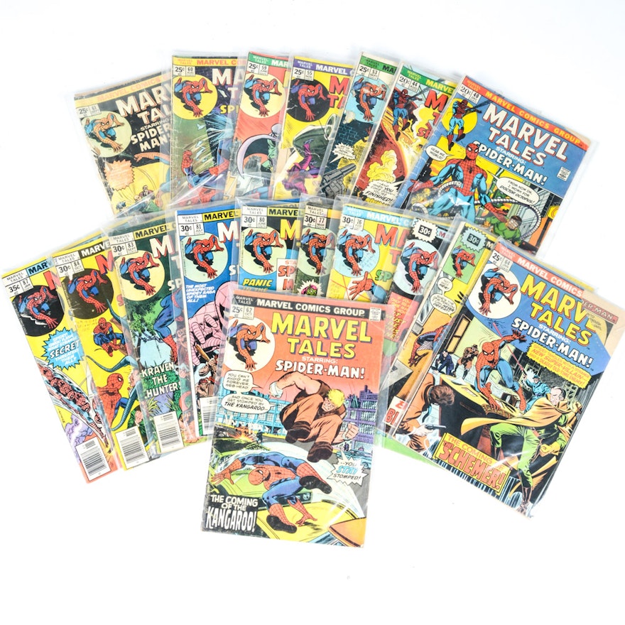 Eighteen Vintage Marvel Comics "Marvel Tales" with Spider-Man