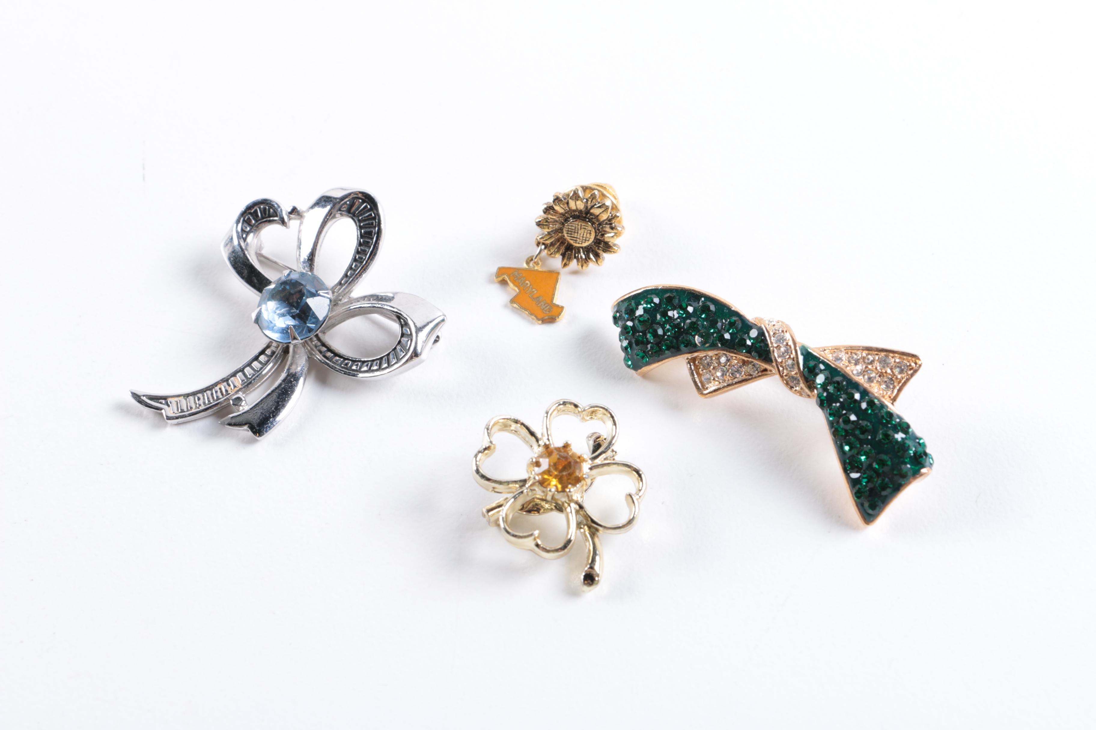 Vintage Brooches Including Coro