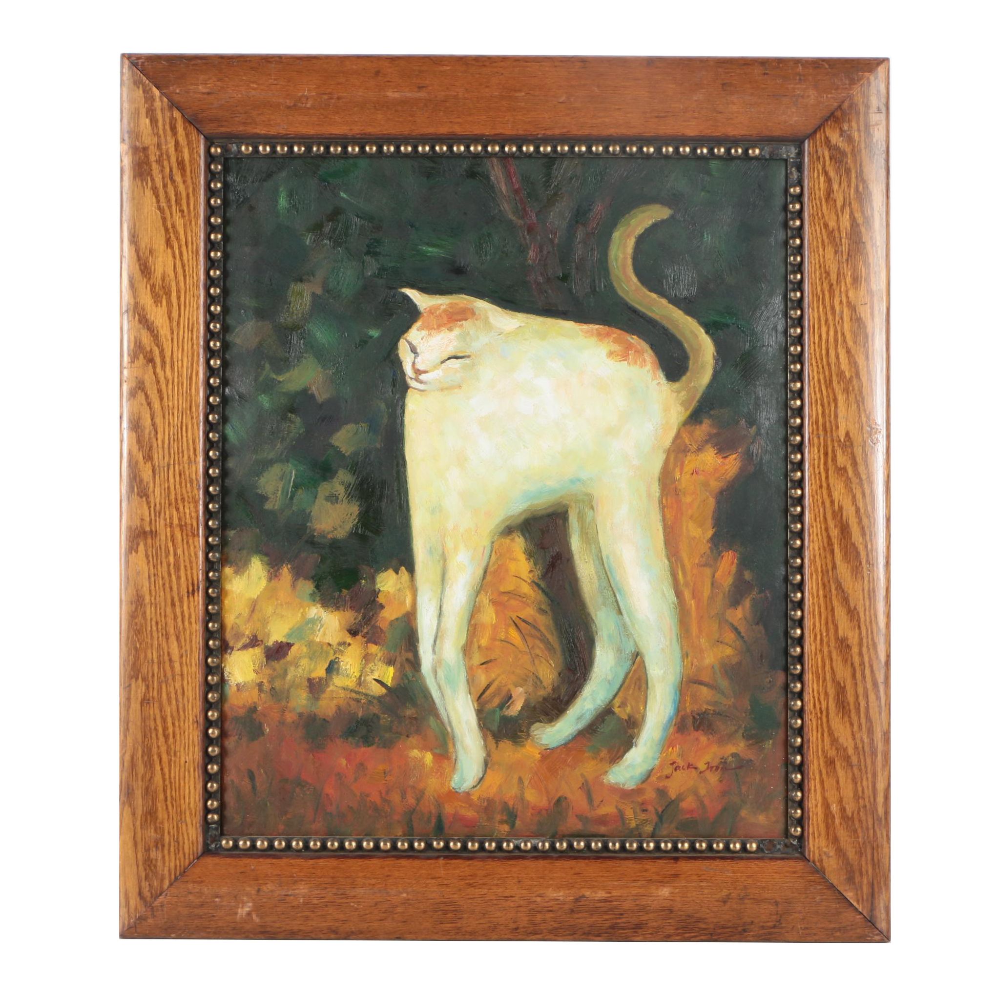 Reproduction Oil on Canvas After Pierre Bonnard "The White Cat"