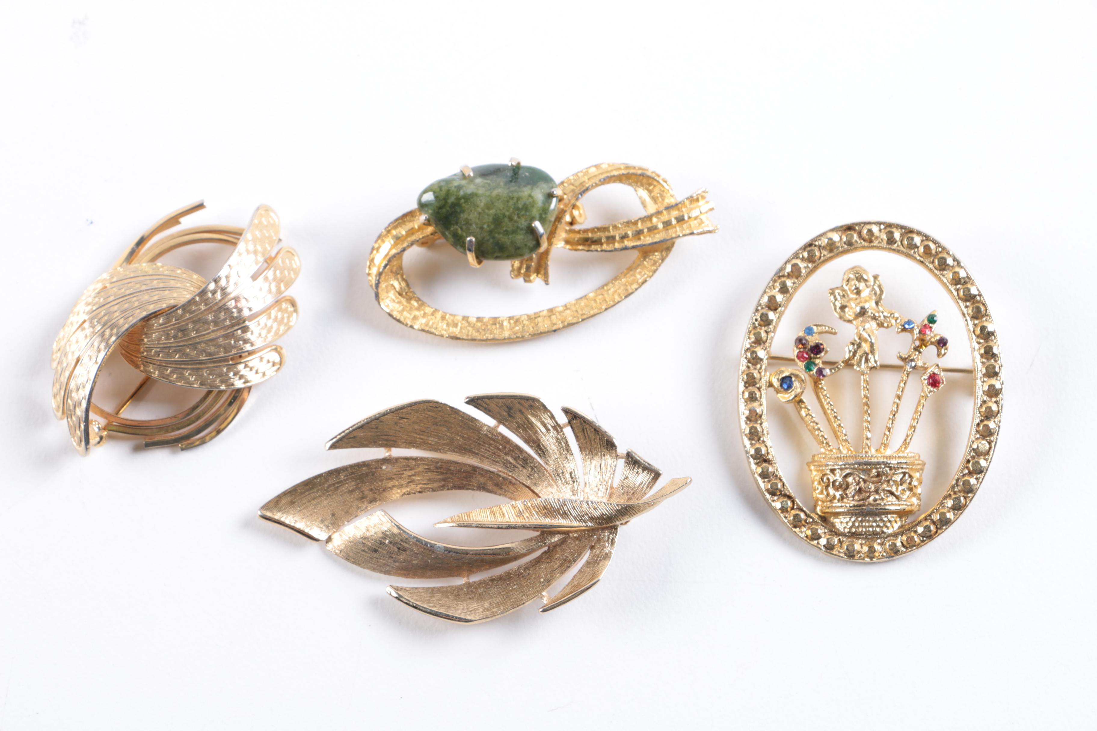Vintage Brooches Including Coro