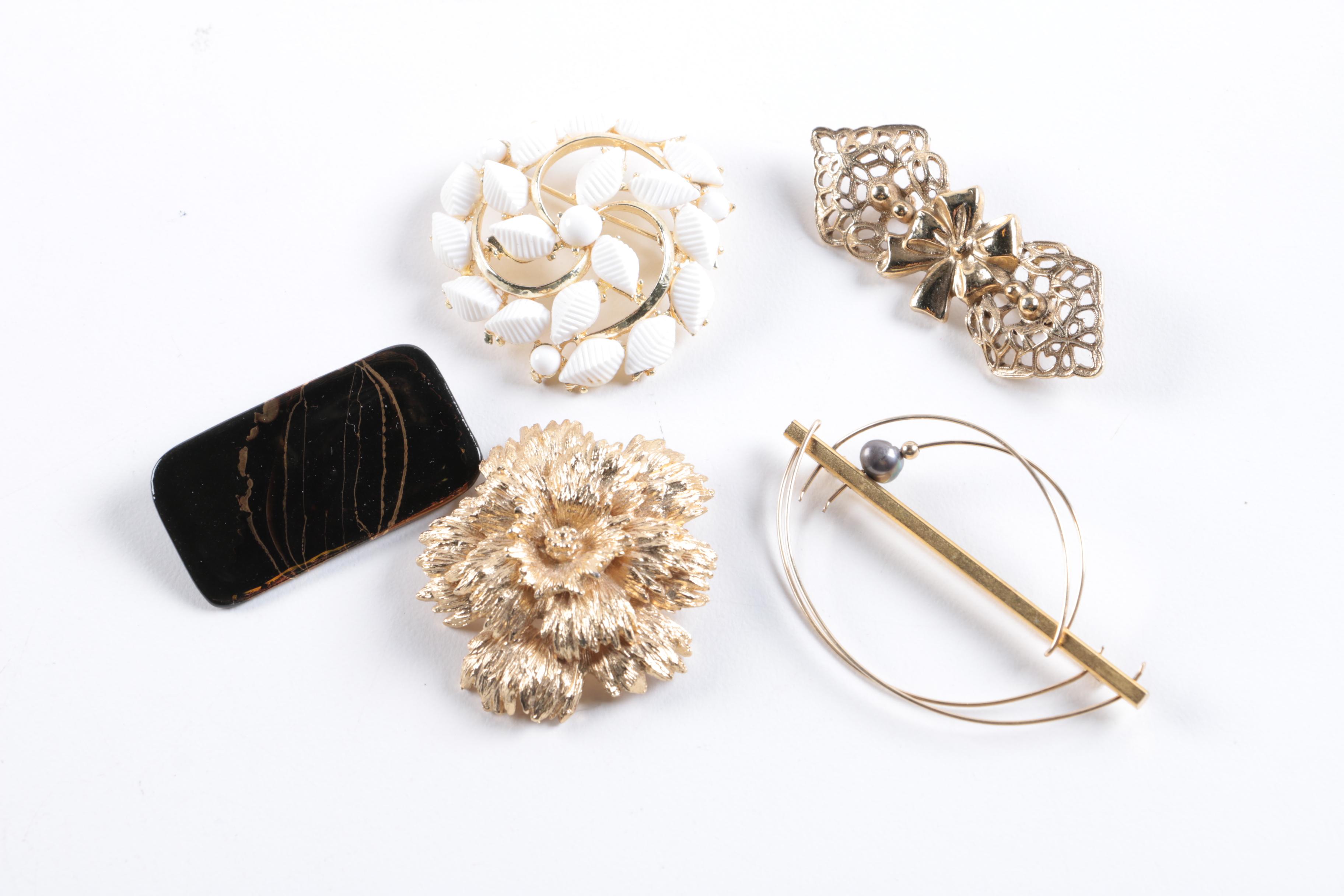 Vintage Brooches Including Coro