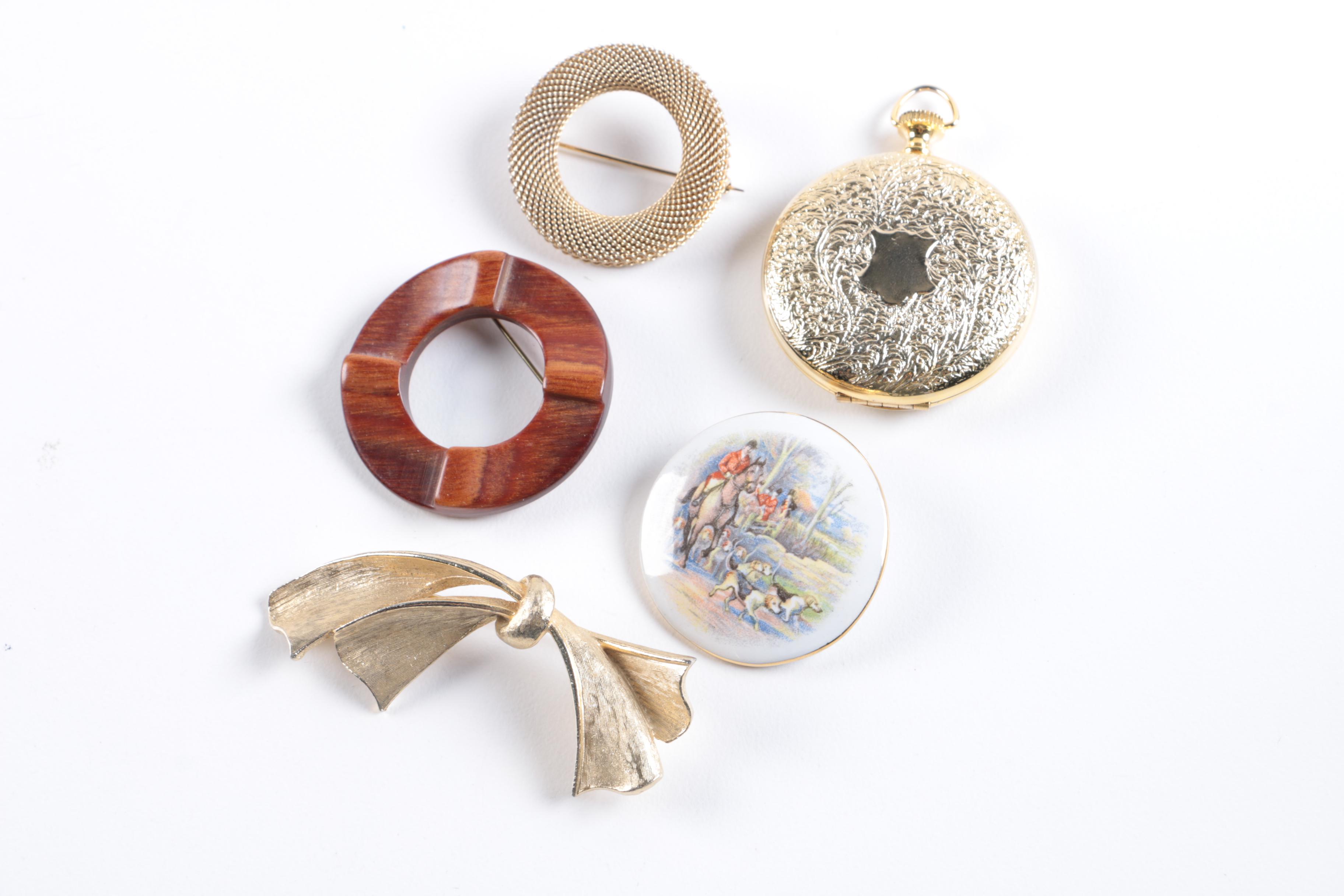 Vintage Brooches Including Coro