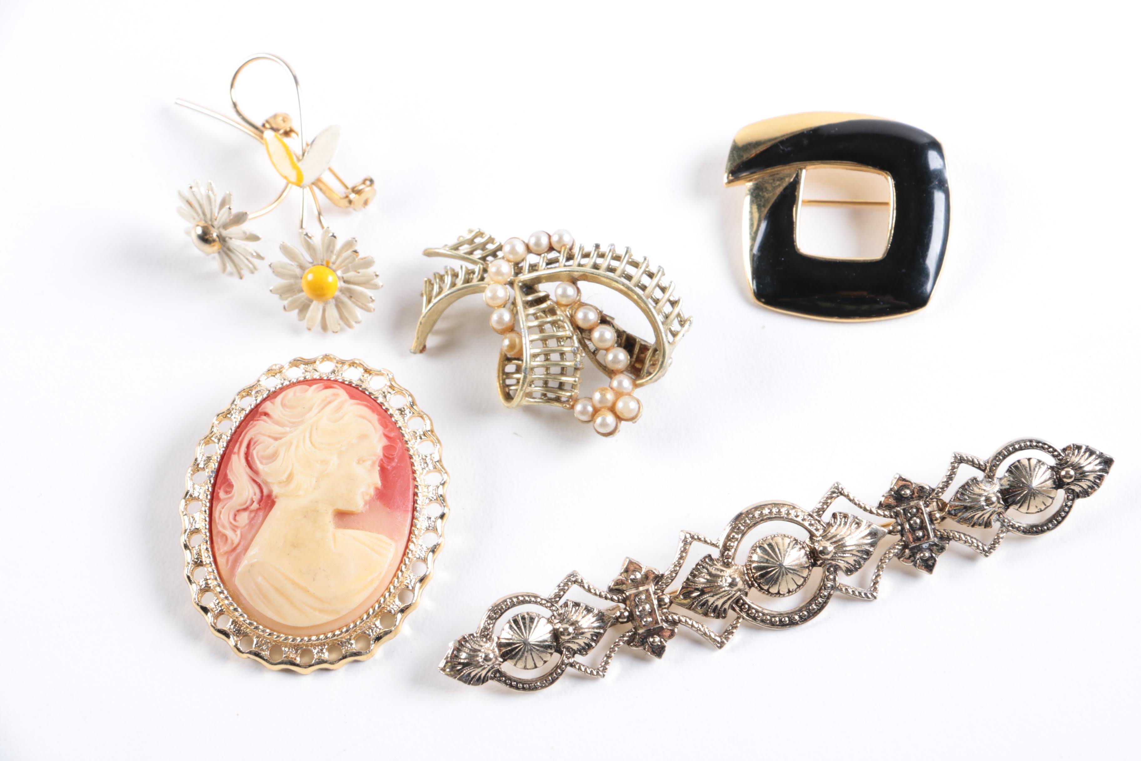 Vintage Brooches Including Coro