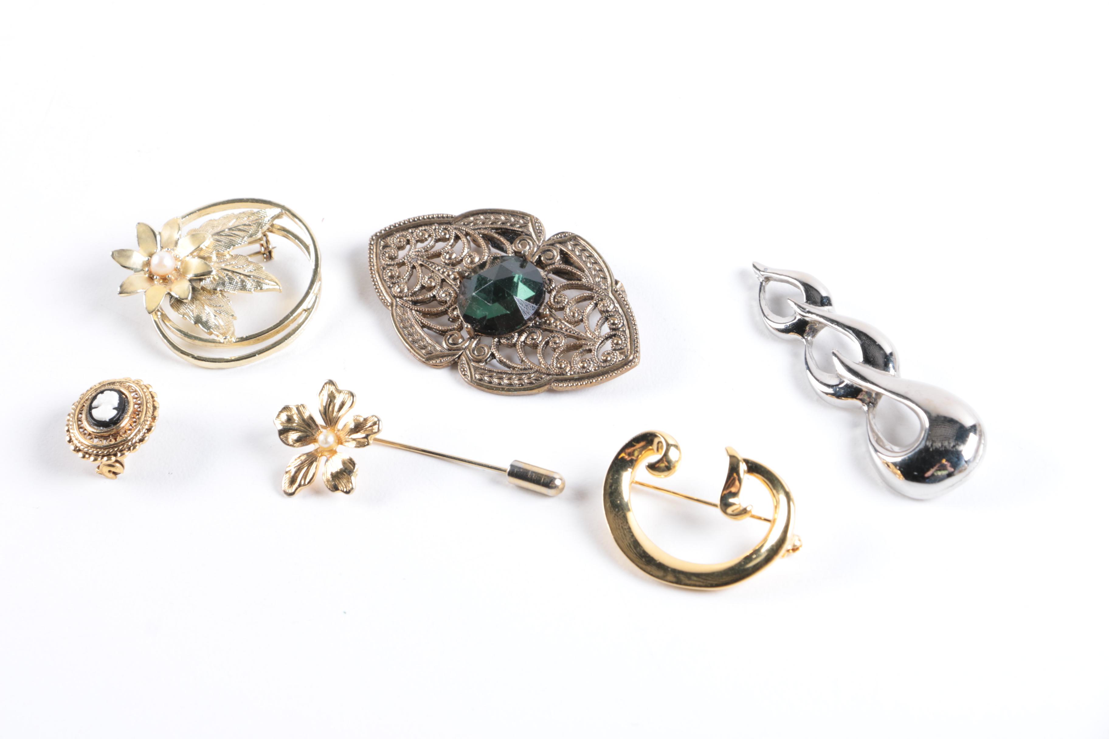 Vintage Brooches Including Coro