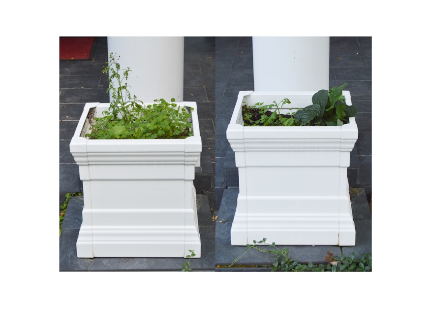 Large Outdoor Resin Square Planters