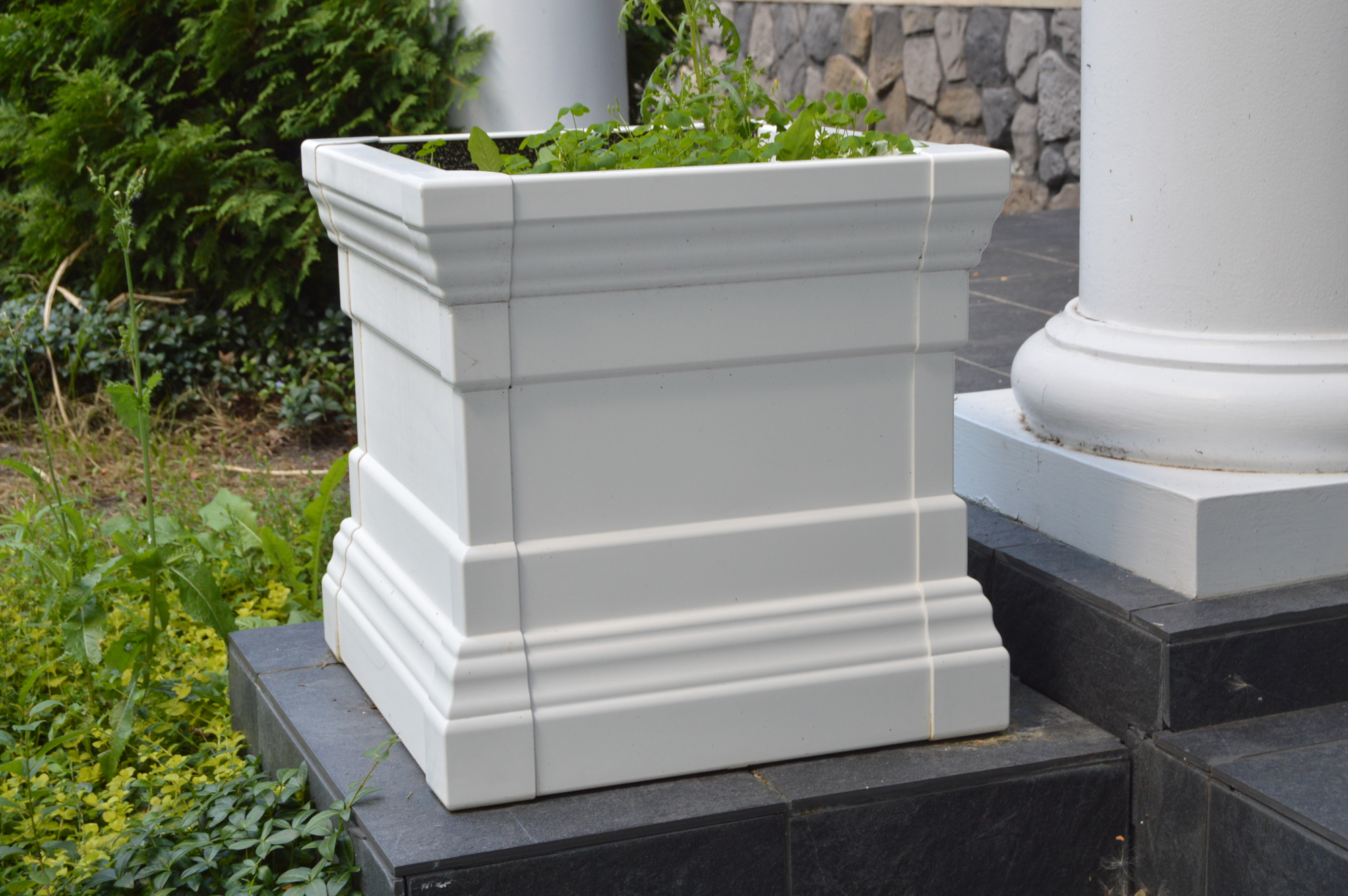 Large Outdoor Resin Square Planters