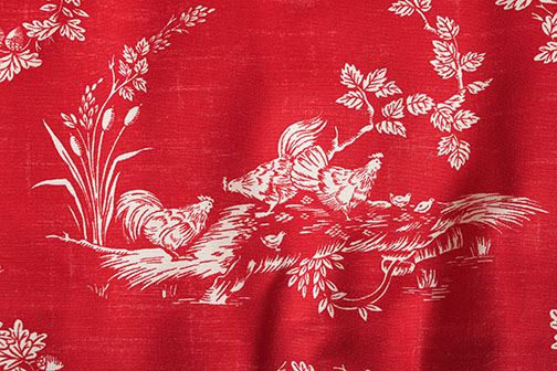 Crate and Barrel Club Chair with Toile Upholstery