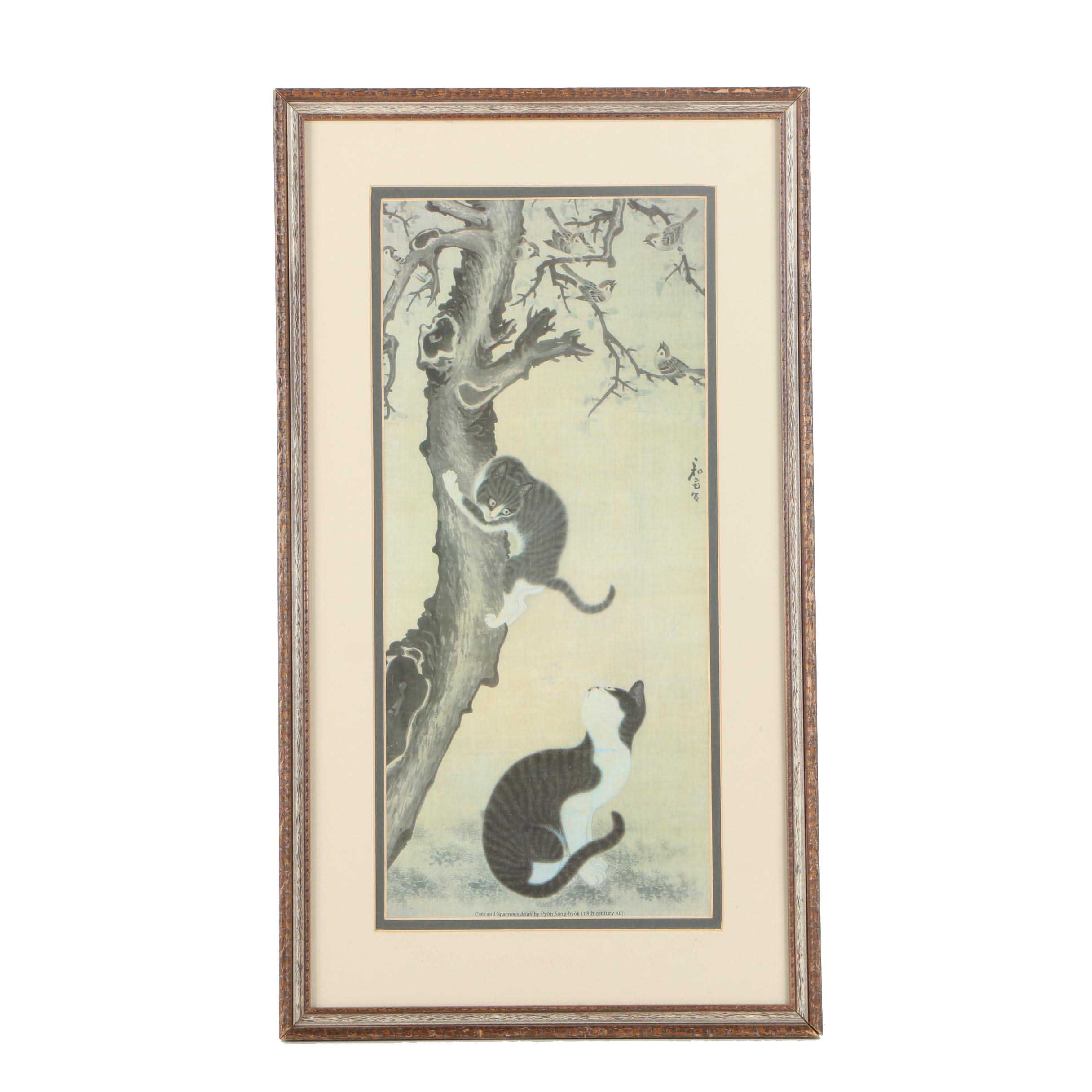 Offset Lithograph After Pyon Sang-pyok's "Myojakdo"