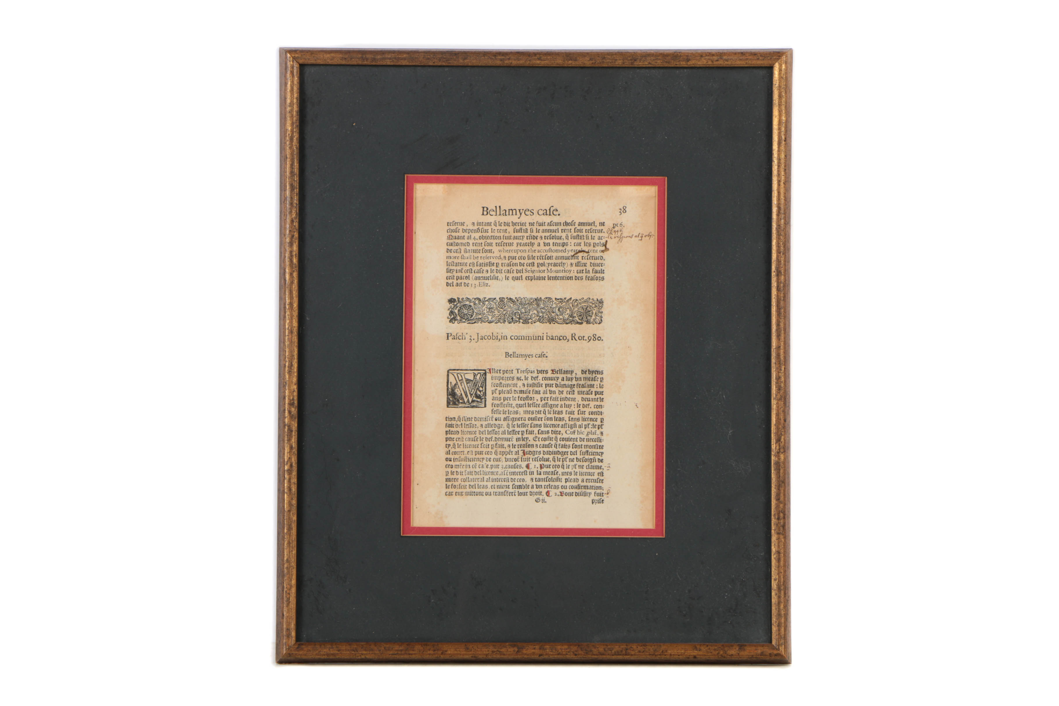 Pair of Pages from the Published Reports of Sir Edward Coke