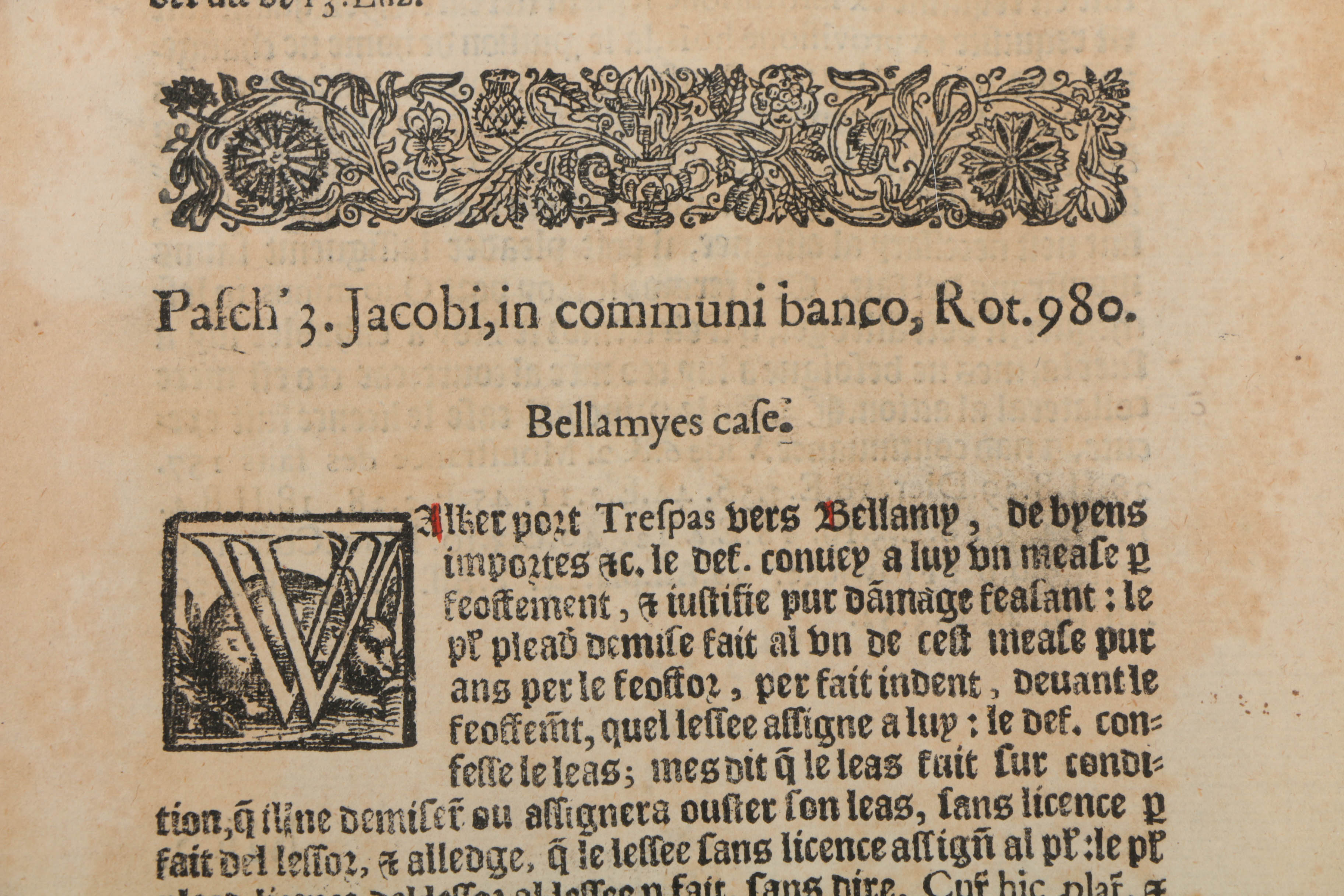 Pair of Pages from the Published Reports of Sir Edward Coke