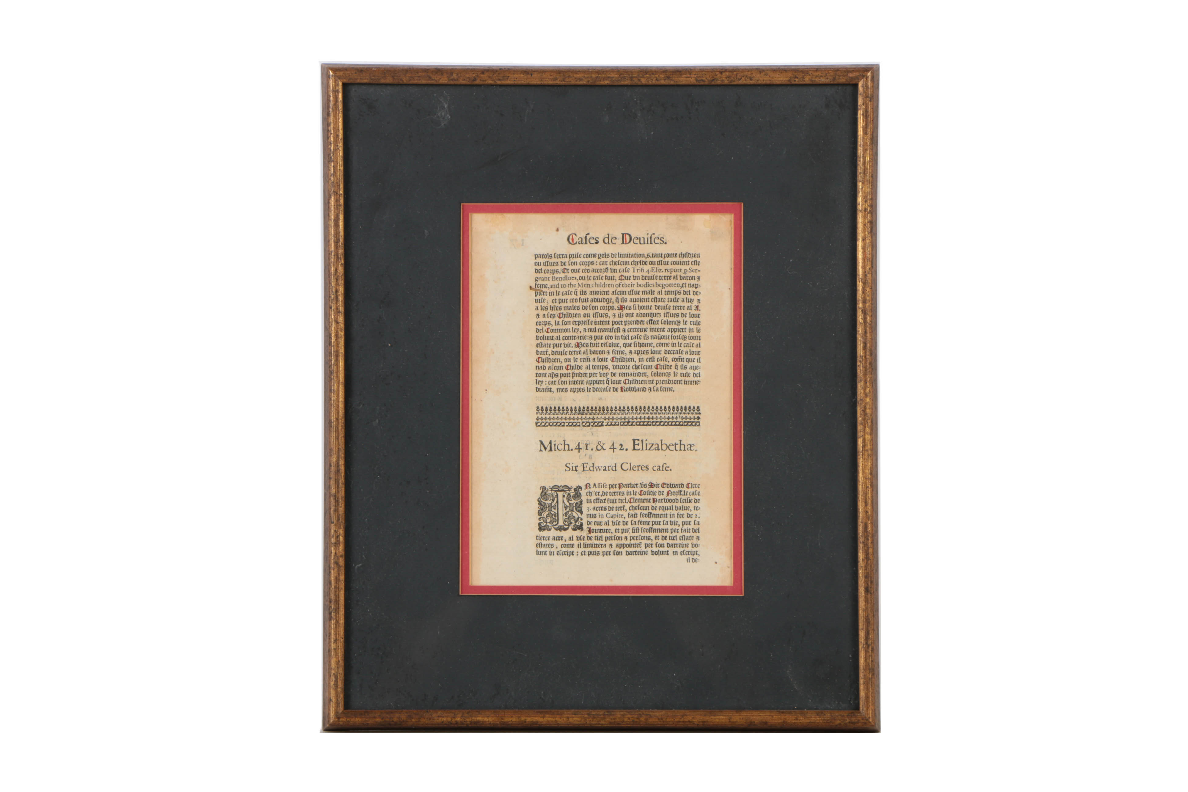 Pair of Pages from the Published Reports of Sir Edward Coke