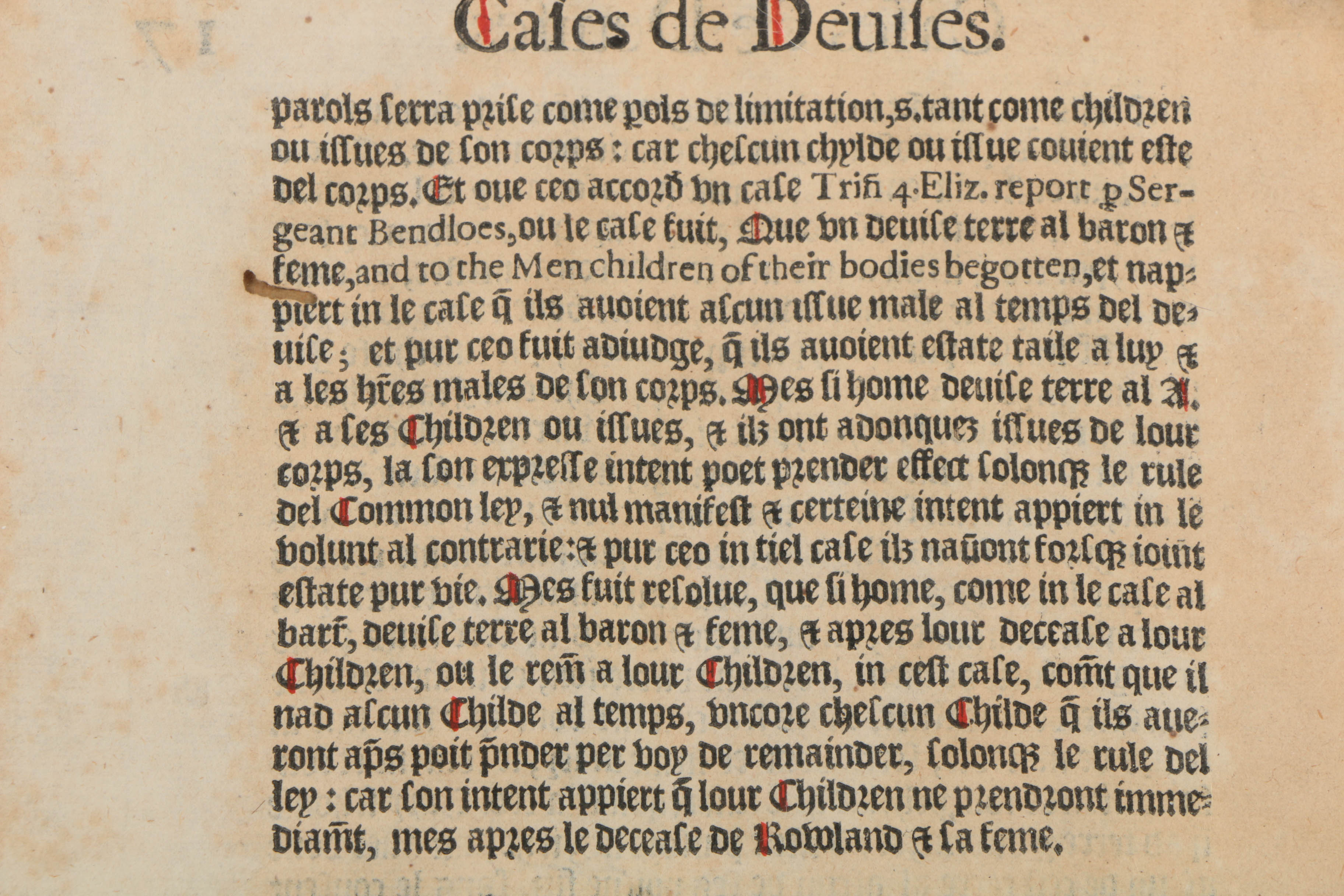 Pair of Pages from the Published Reports of Sir Edward Coke