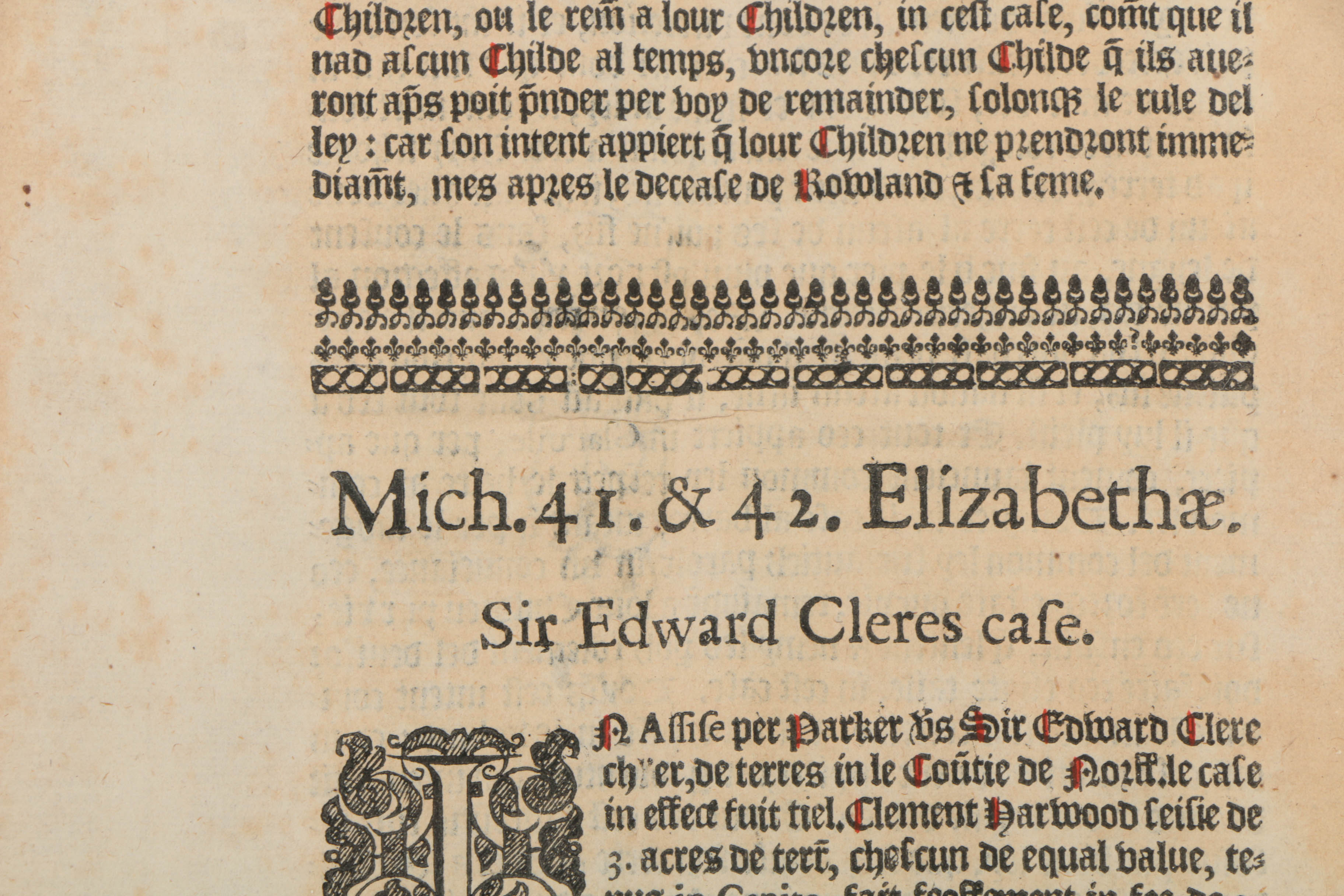 Pair of Pages from the Published Reports of Sir Edward Coke