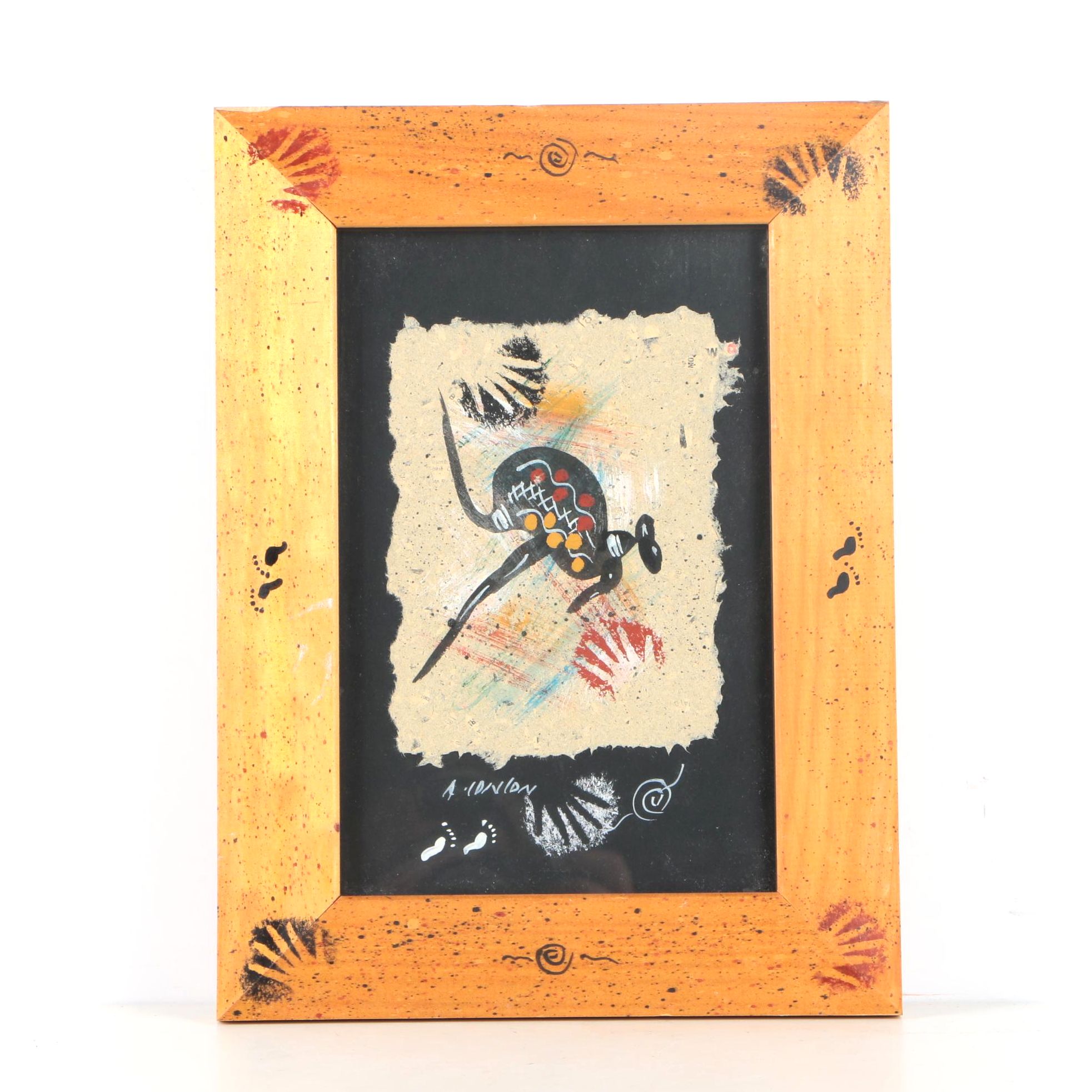 Arthur Conlon Australian Aboriginal Gouache Painting