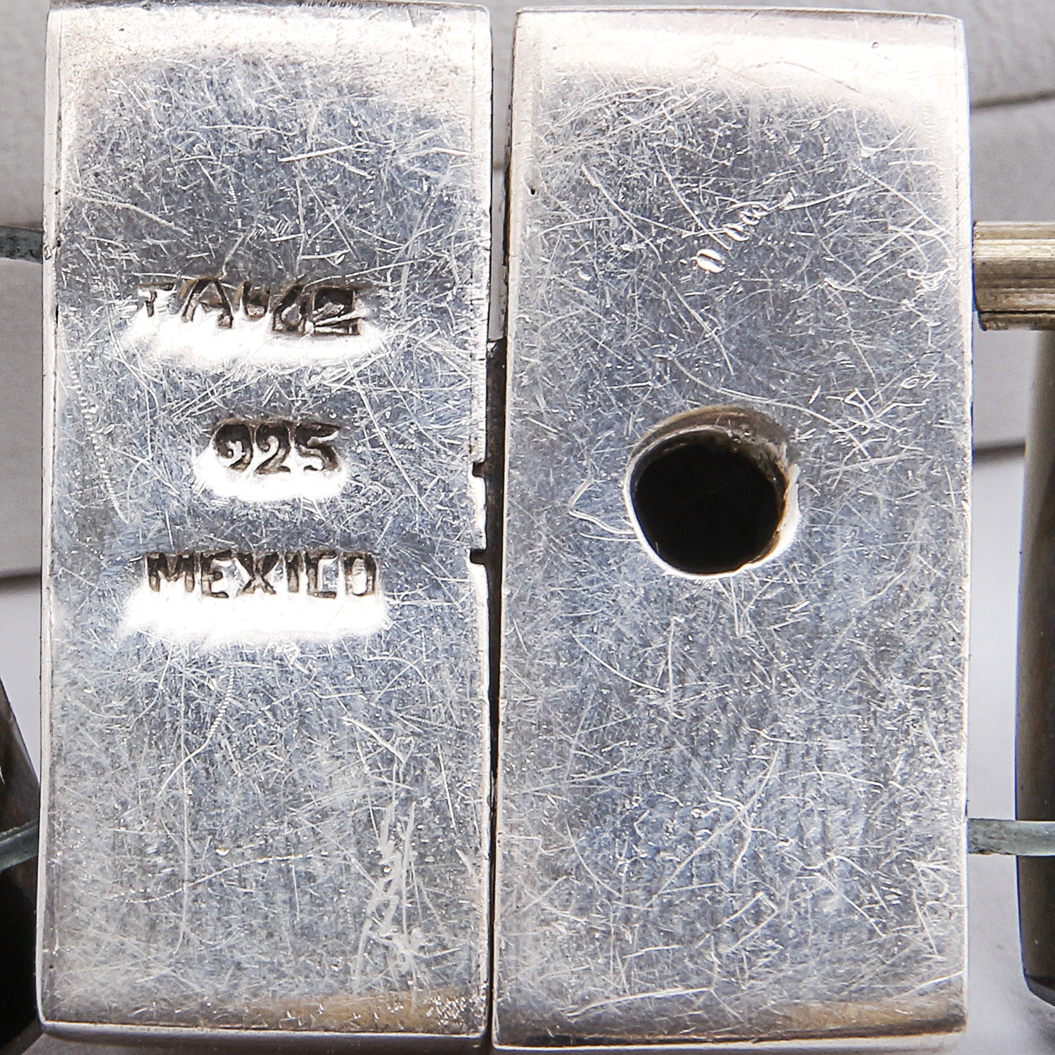 Heavy Mexican Sterling and Obsidian Beaded Necklace