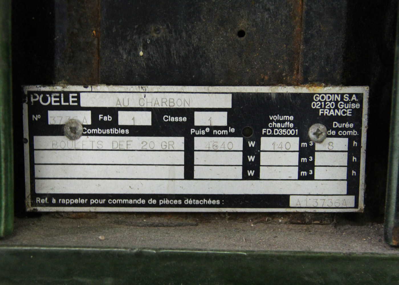 Vintage Godin "la belle époque" Wood and Coal Burning Stove