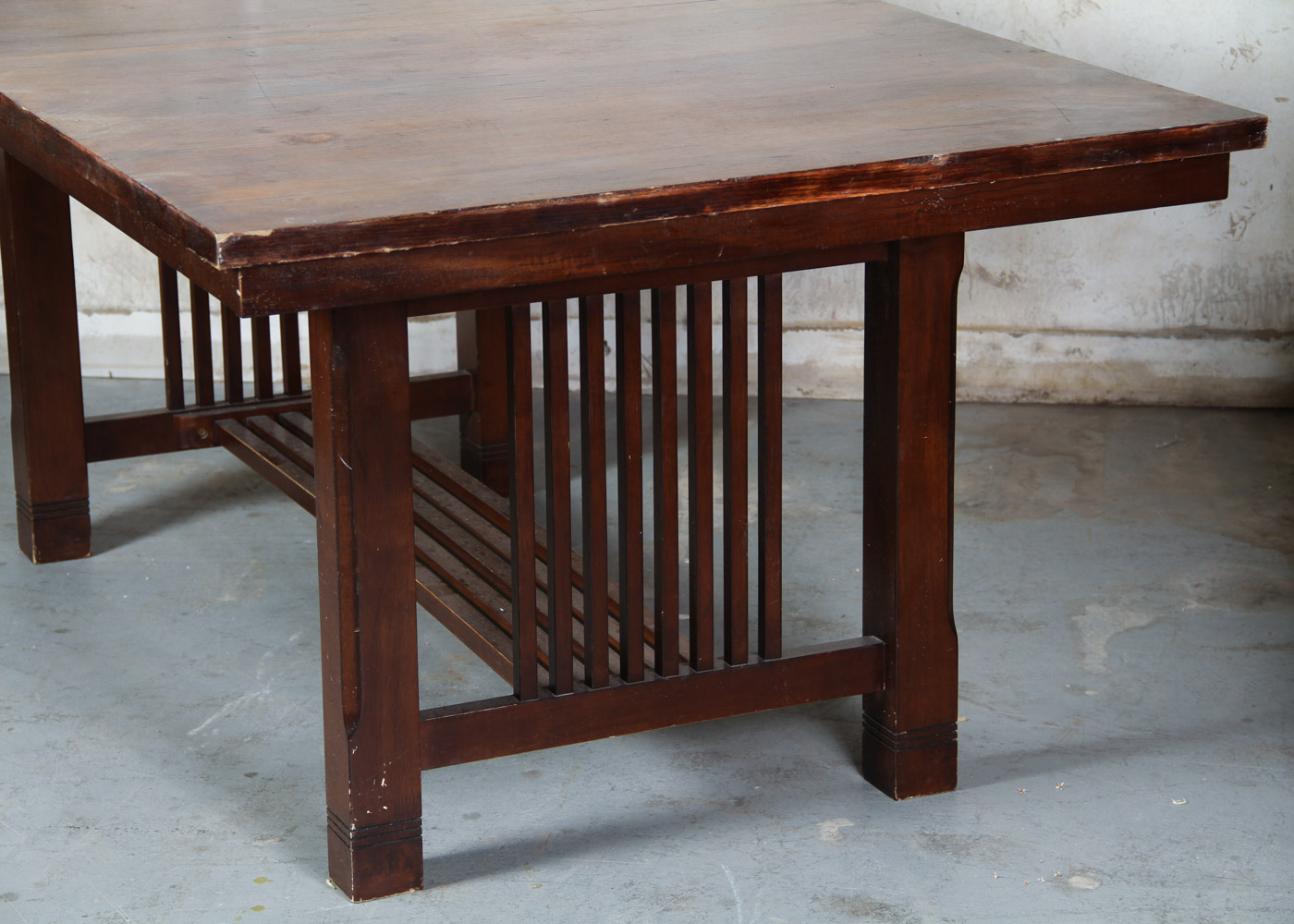Mission Style Wooden Dining Table and Chairs