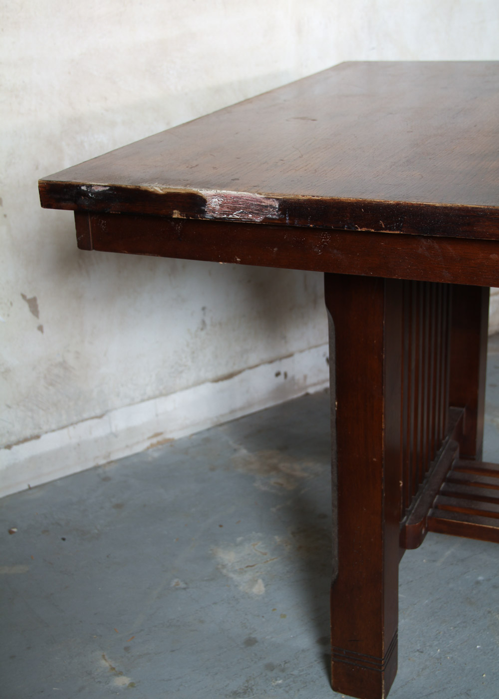 Mission Style Wooden Dining Table and Chairs