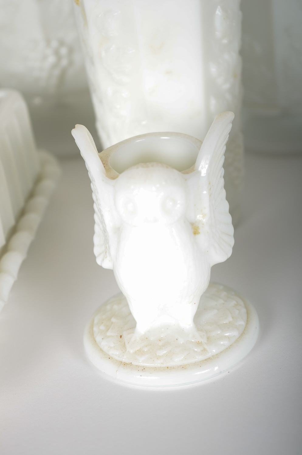 Vintage Milk Glass Serveware Including Westmoreland Glass